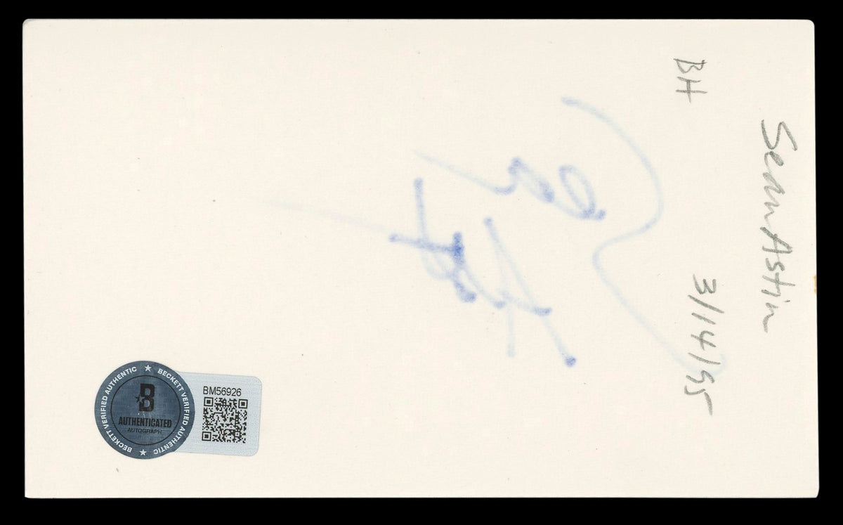 Sean Astin Lord of the Rings Authentic Signed 3x5 Index Card BAS #BM56926