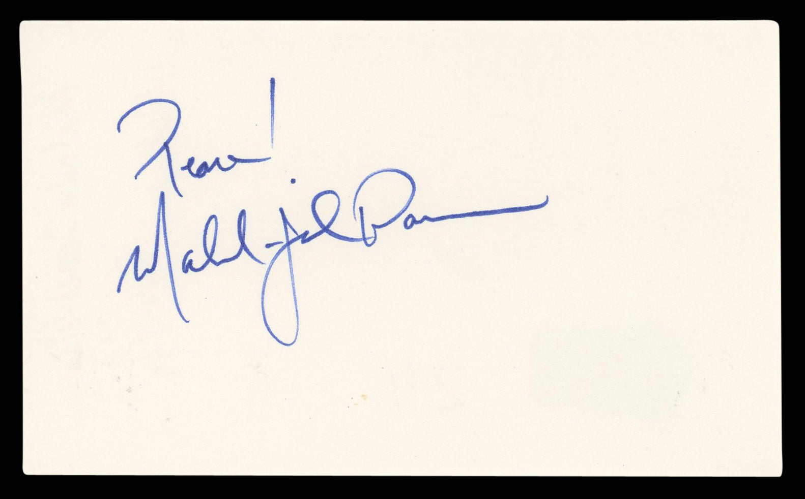 Malcolm-Jamal Warner The Cosby Show Authentic Signed 3x5 Index Card BAS #BL96866