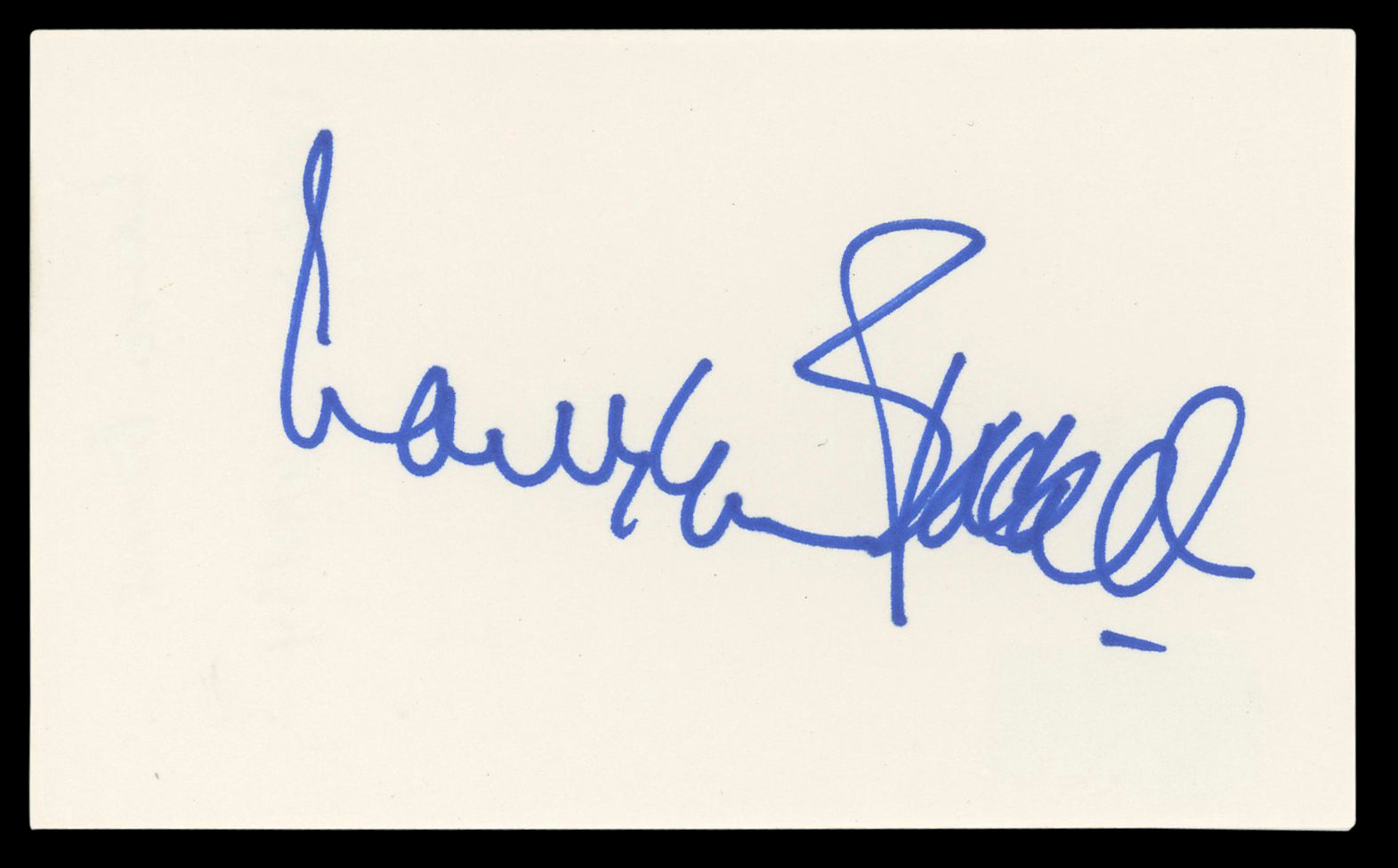 Lauren Bacall The Big Sleep Authentic Signed 3x5 Index Card BAS #BM56930