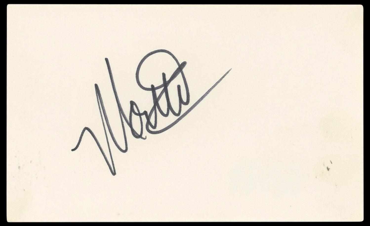 Montel Williams Authentic Signed 3x5 Index Card Autographed BAS #BP50648