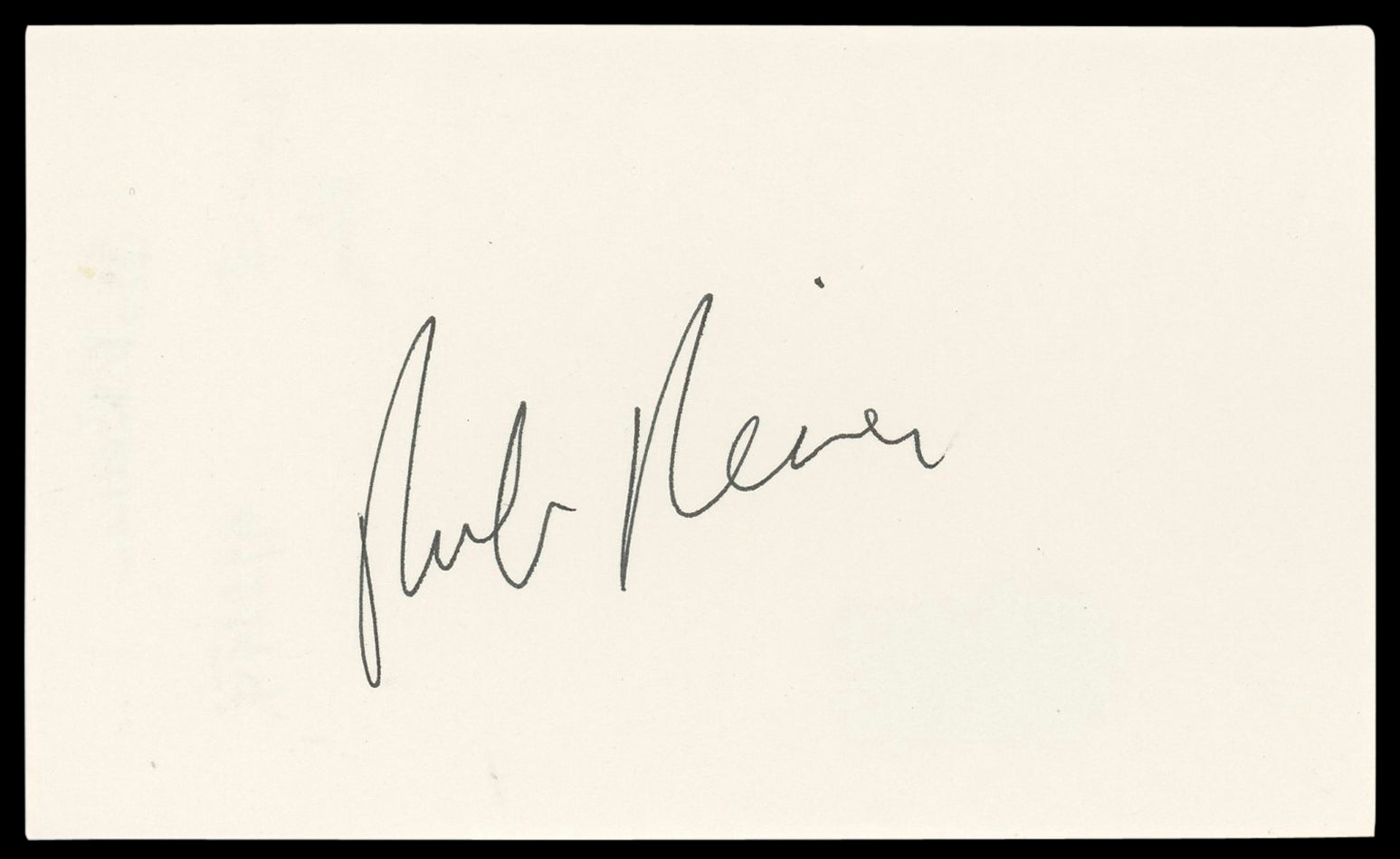 Rob Reiner All In The Family Signed 3x5 Index Card Autographed BAS #AD70373