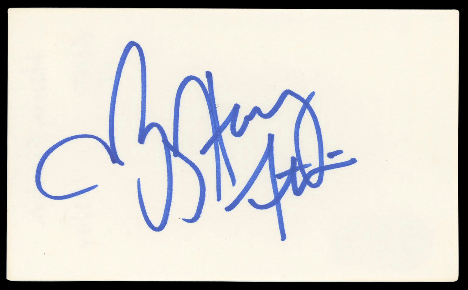 Harvey Fierstein Mrs. Doubtfire Authentic Signed 3x5 Index Card BAS #BM56935