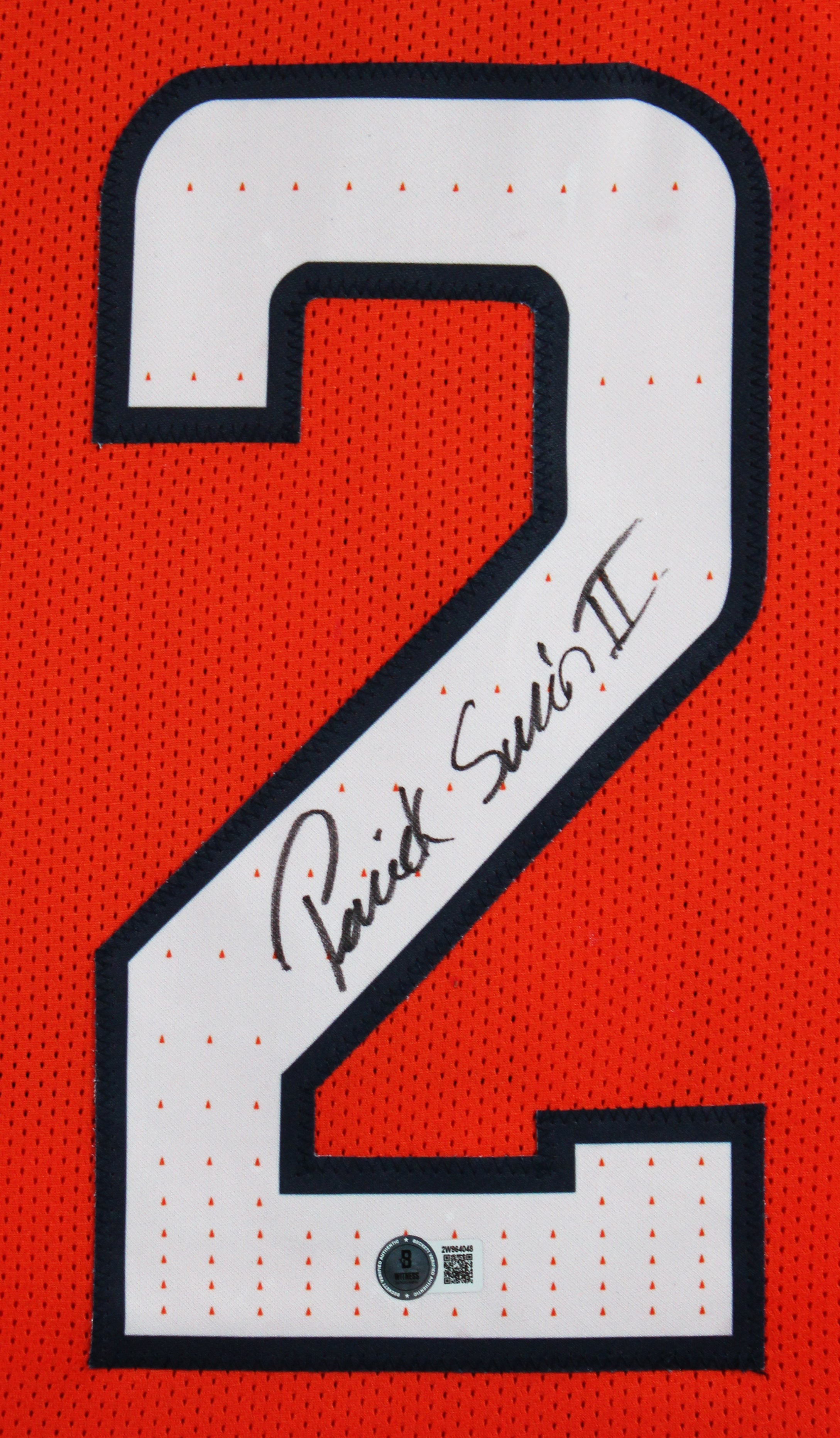 Patrick Surtain II Authentic Signed Orange Pro Style Framed Jersey BAS Witnessed