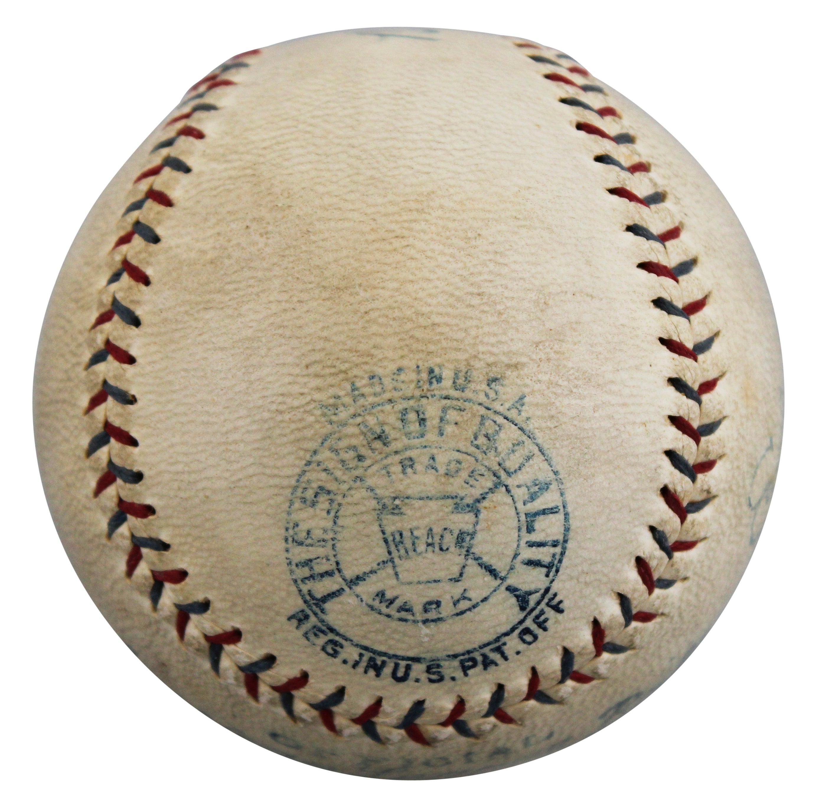 Yankees Babe Ruth Signed 1929-31 Reach Ernest Barnard OAL Baseball PSA #AS00153