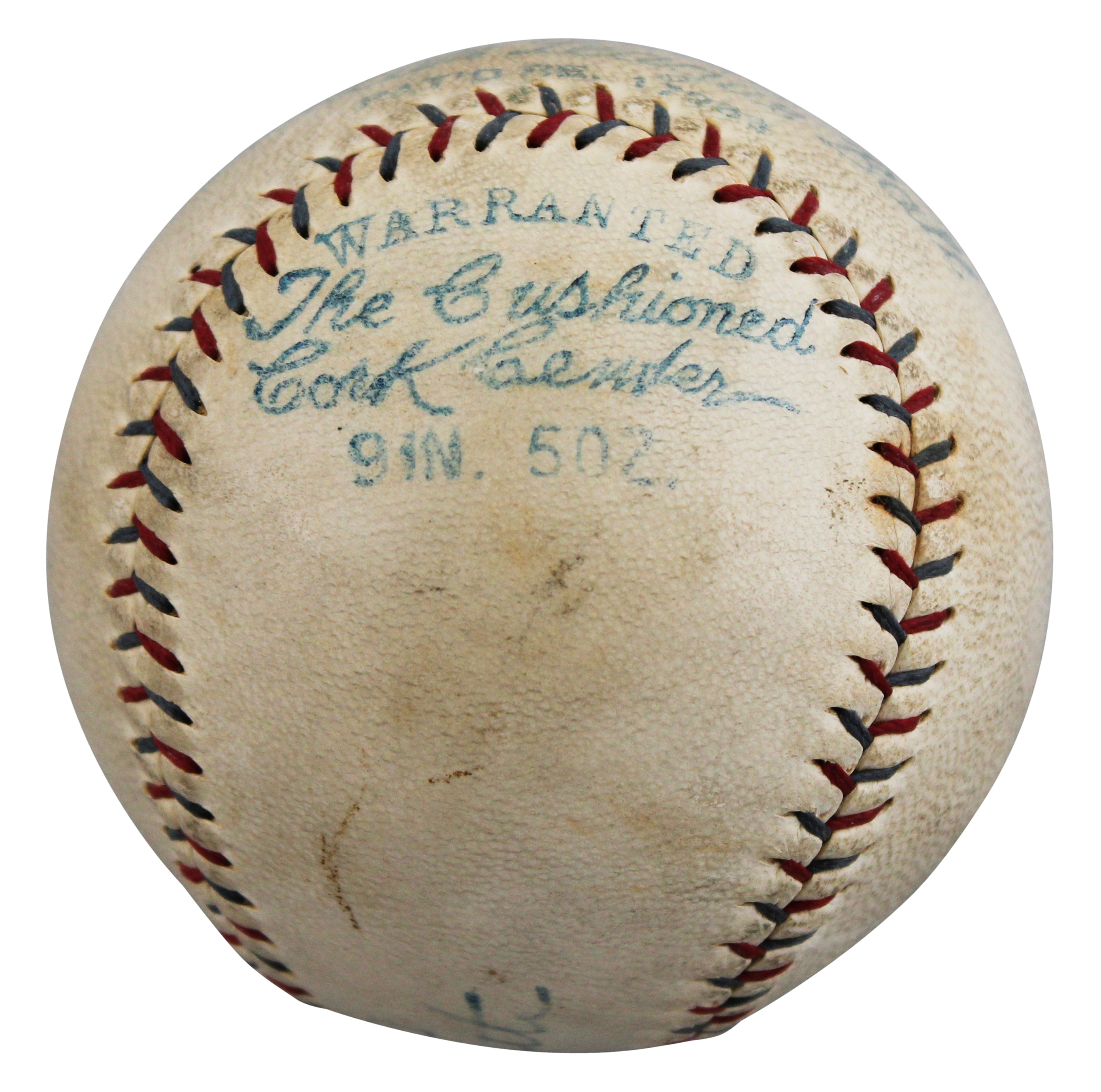 Yankees Babe Ruth Signed 1929-31 Reach Ernest Barnard OAL Baseball PSA #AS00153