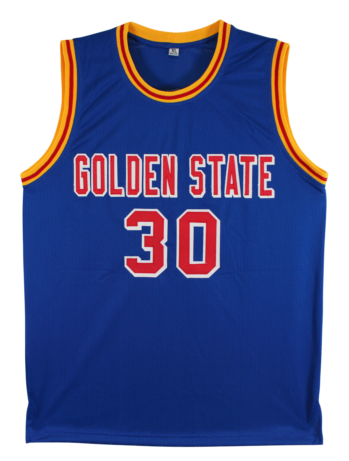 Stephen Curry Authentic Signed Blue Pro Style Jersey w/ Red Numbers JSA #AS85314