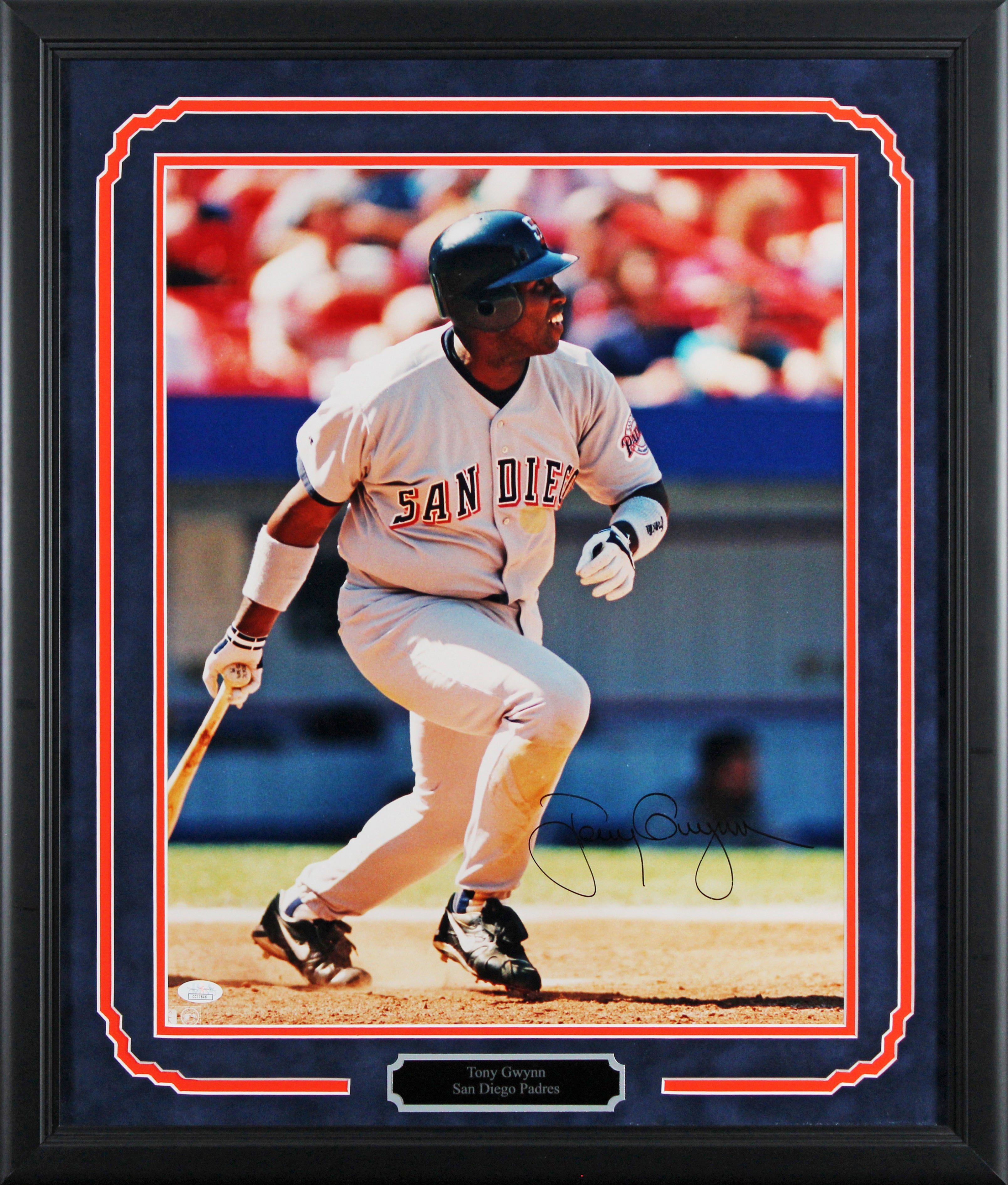 Padres Tony Gwynn Authentic Signed 16x20 Framed Vertical Photo JSA #CC77846