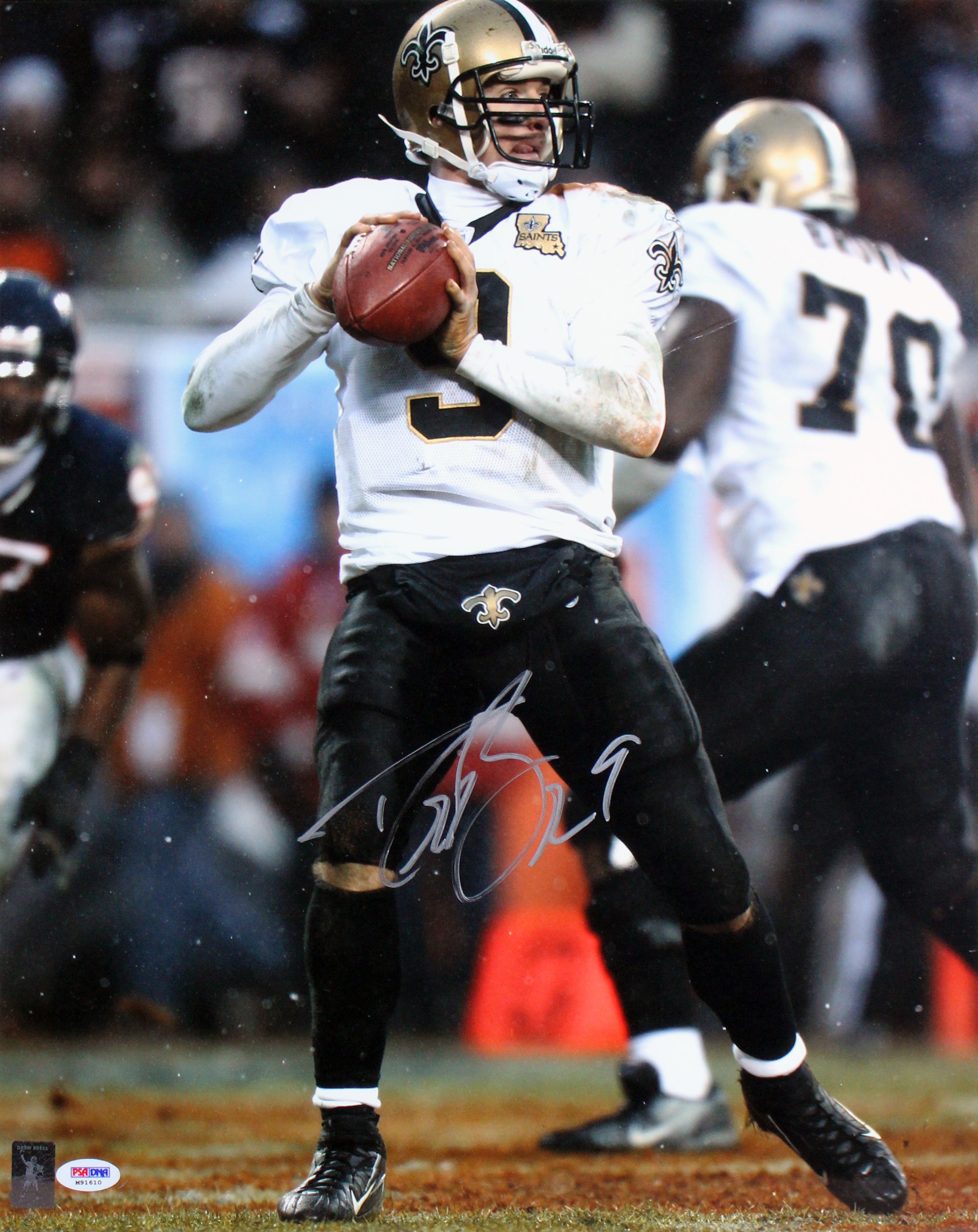 Saints Drew Brees Authentic Signed 16x20 Framed Photo Autographed PSA #M91610