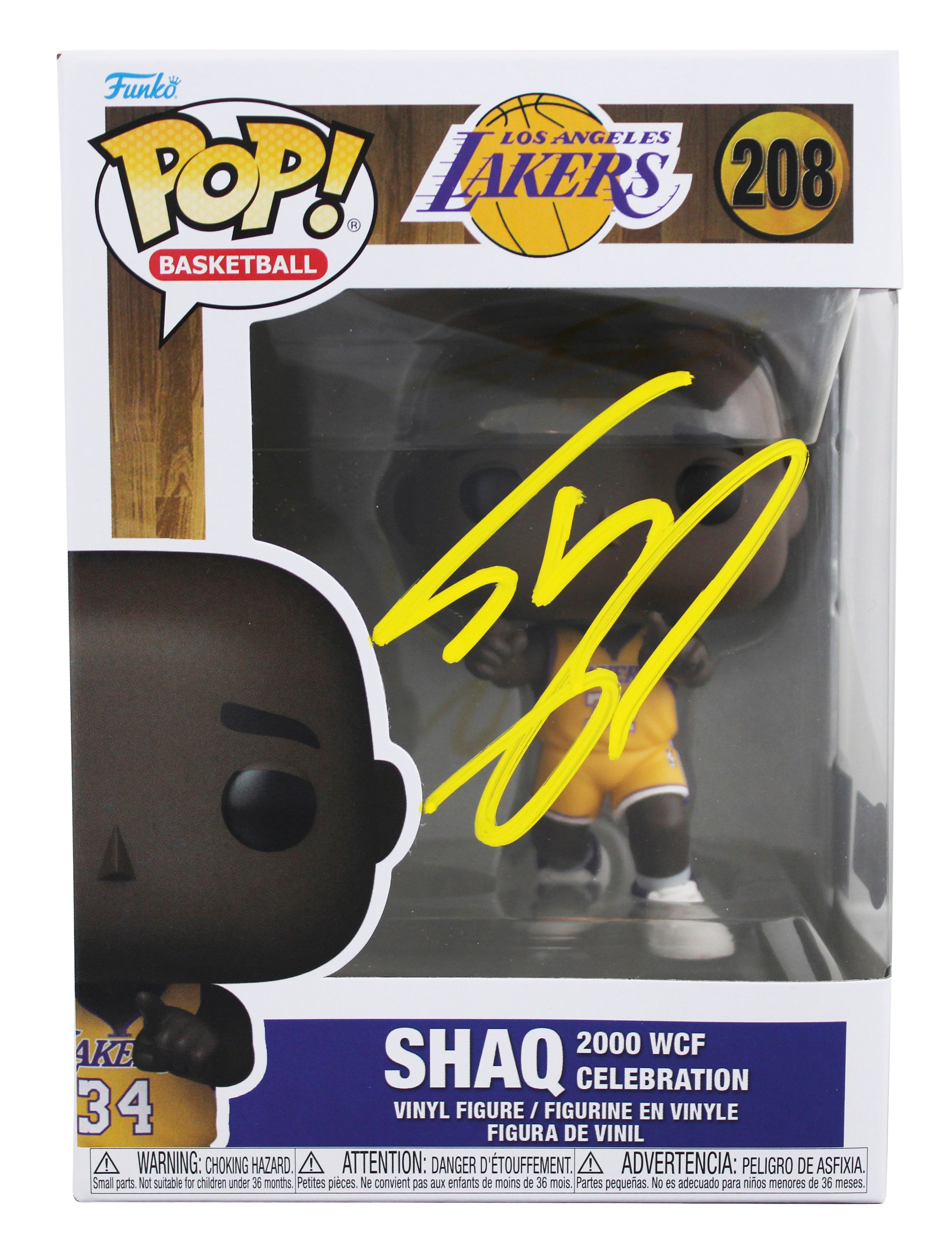 Lakers Shaquille O'Neal Authentic Signed #208 Funko Pop Vinyl Figure BAS Witness
