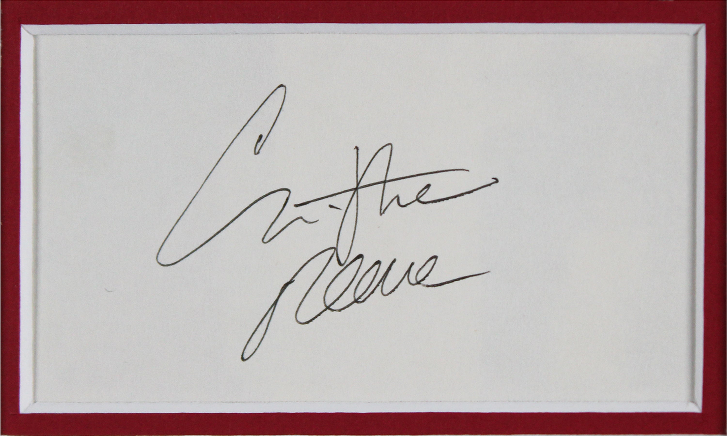 Christopher Reeve Superman Authentic Signed & Framed 3x5 Index Card BAS #AC33413