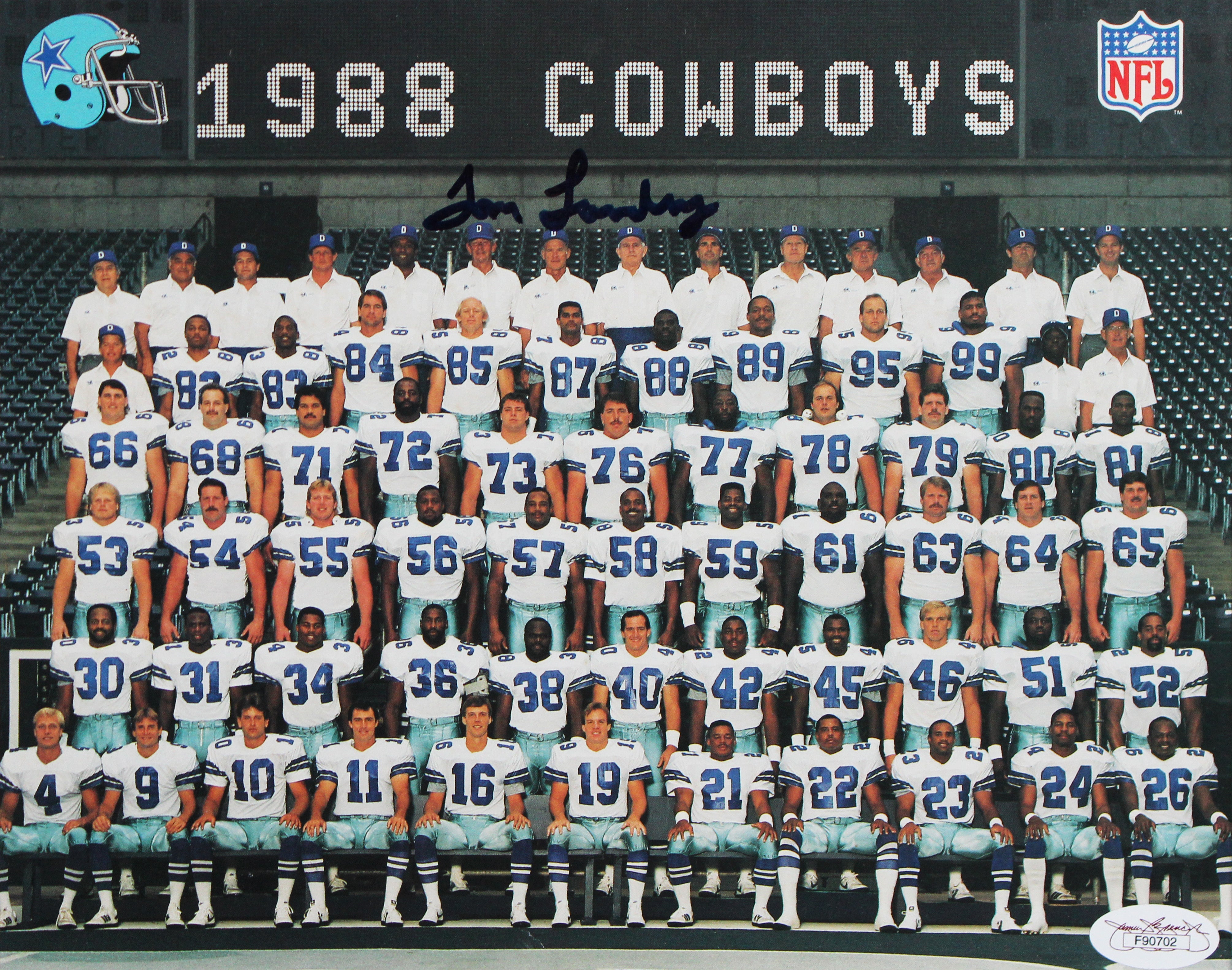 Cowboys Tom Landry Authentic Signed 8x10 Framed Photo Autographed JSA #F90702