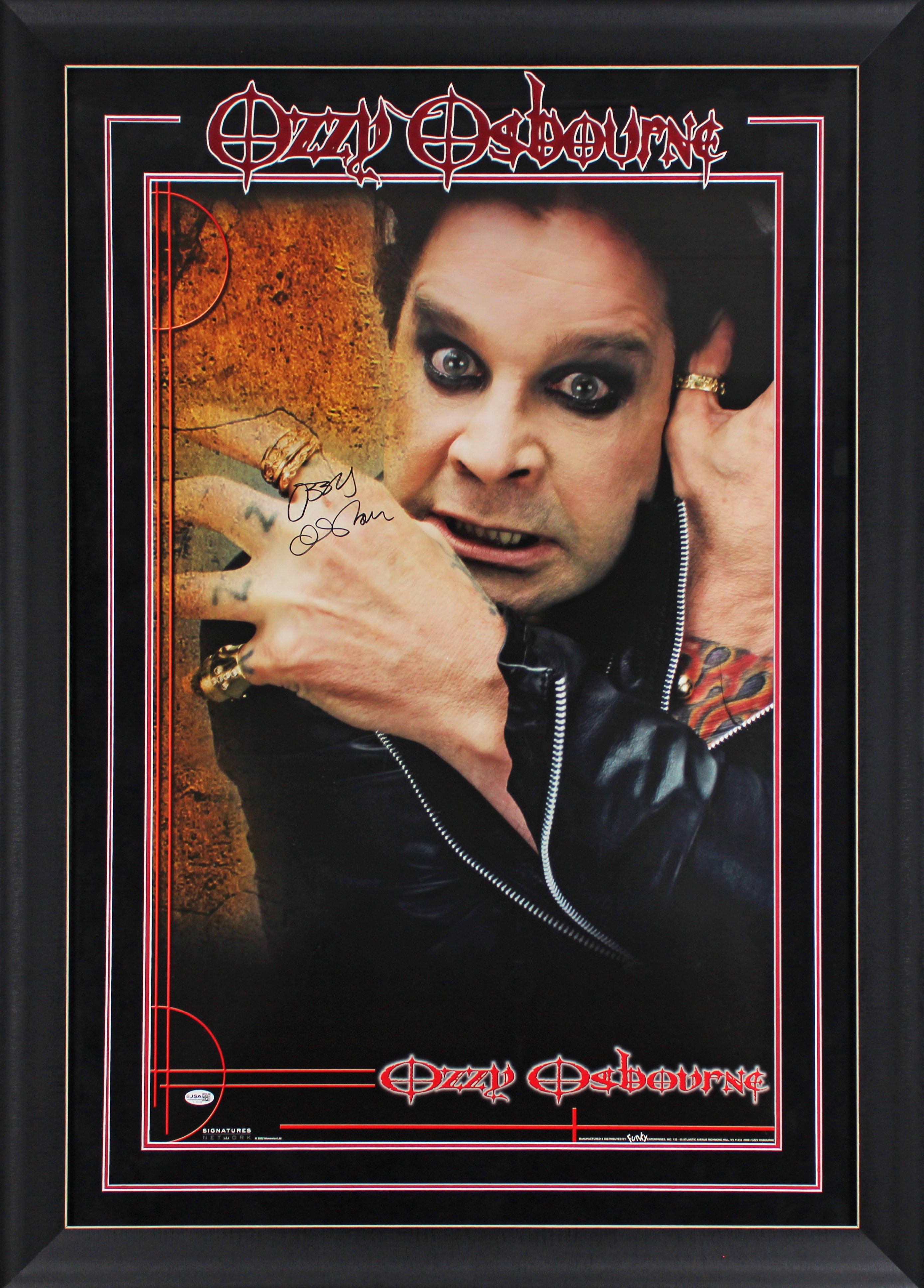 Ozzy Osbourne Authentic Signed & Framed 24x36 2004 Ozzfest Era Poster JSA