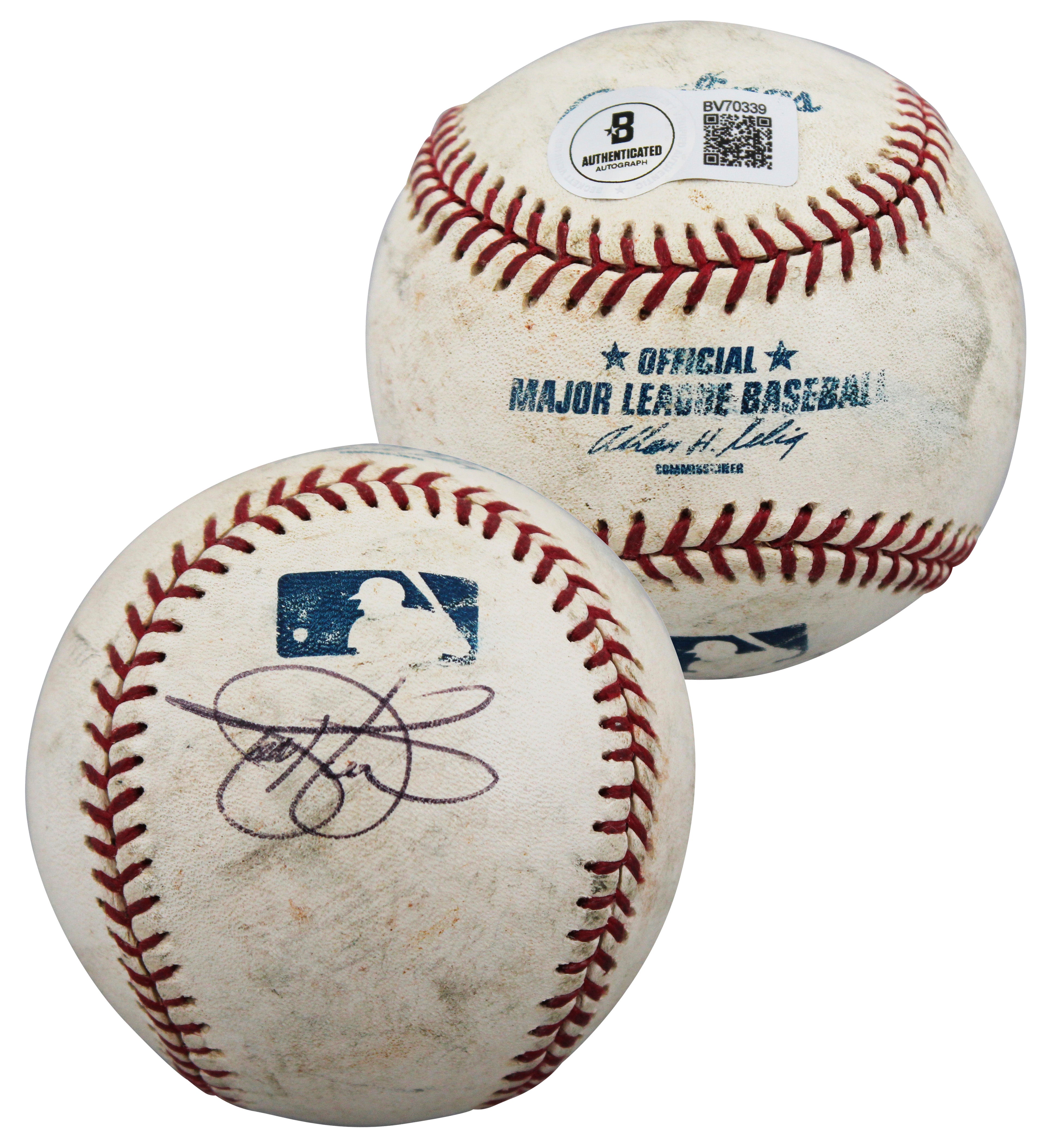 Rockies Todd Helton Authentic Signed Game Used Selig OML Baseball BAS #BV70339