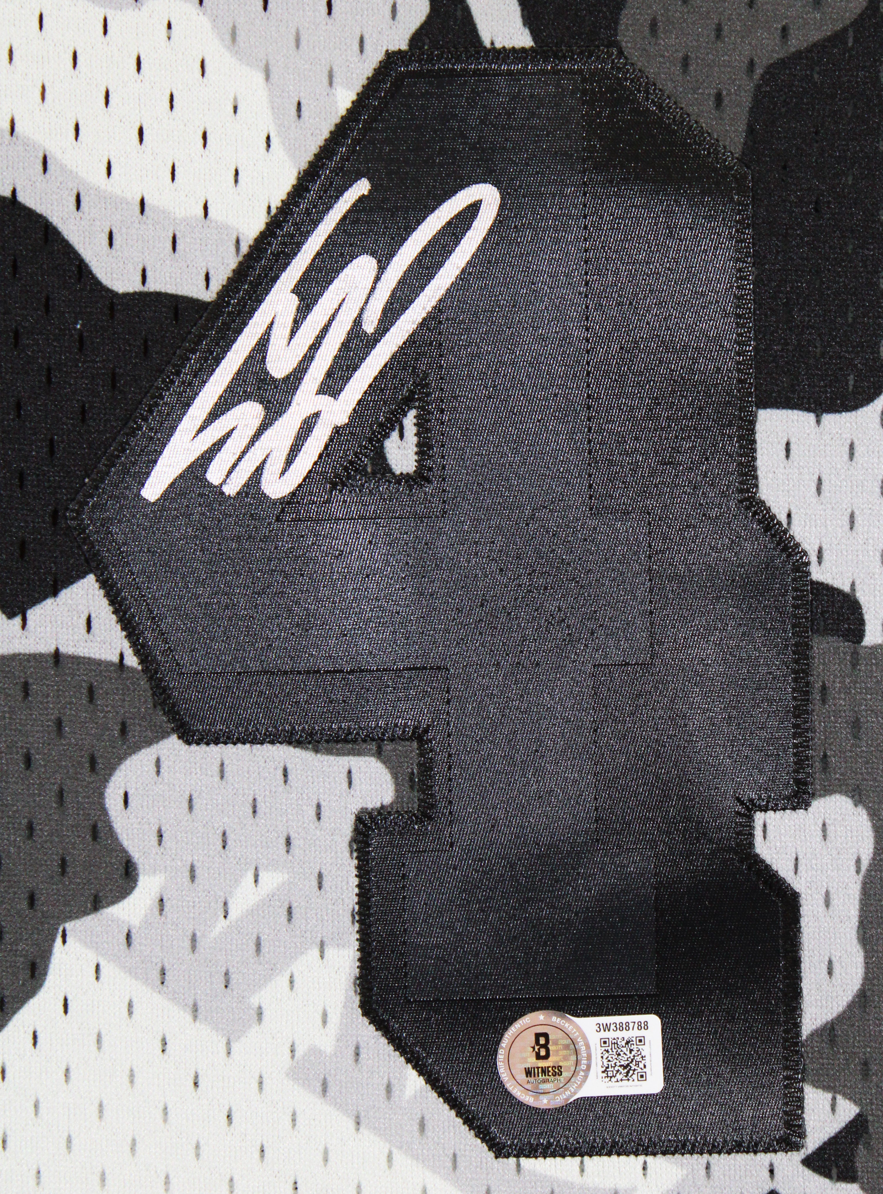 Lakers Shaquille O'Neal Signed Alt Camo M&N 96-97 HWC Swingman Framed Jersey BAS