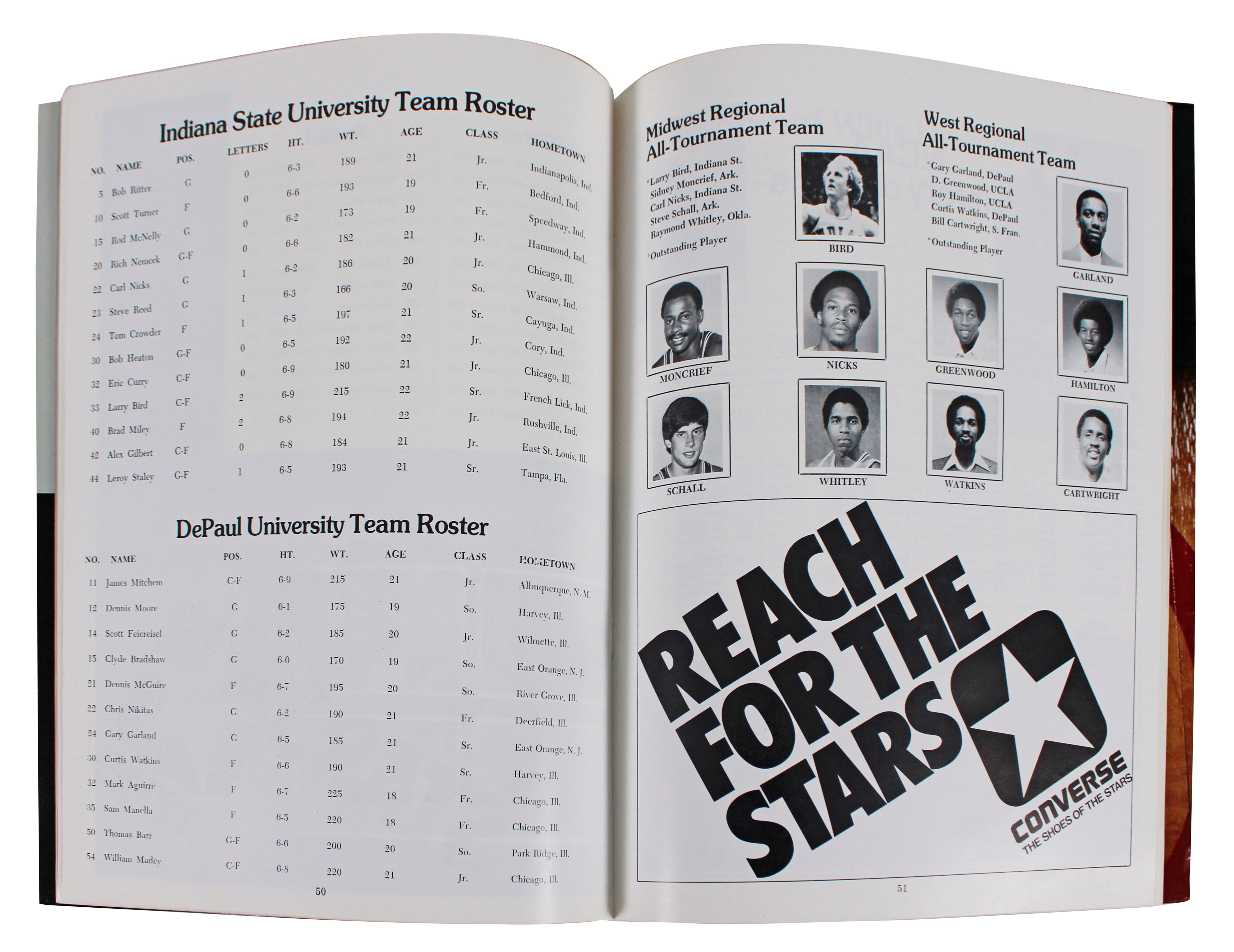 Magic Johnson & Larry Bird Signed 1979 NCAA Tournament Program BAS Wit #1W867915