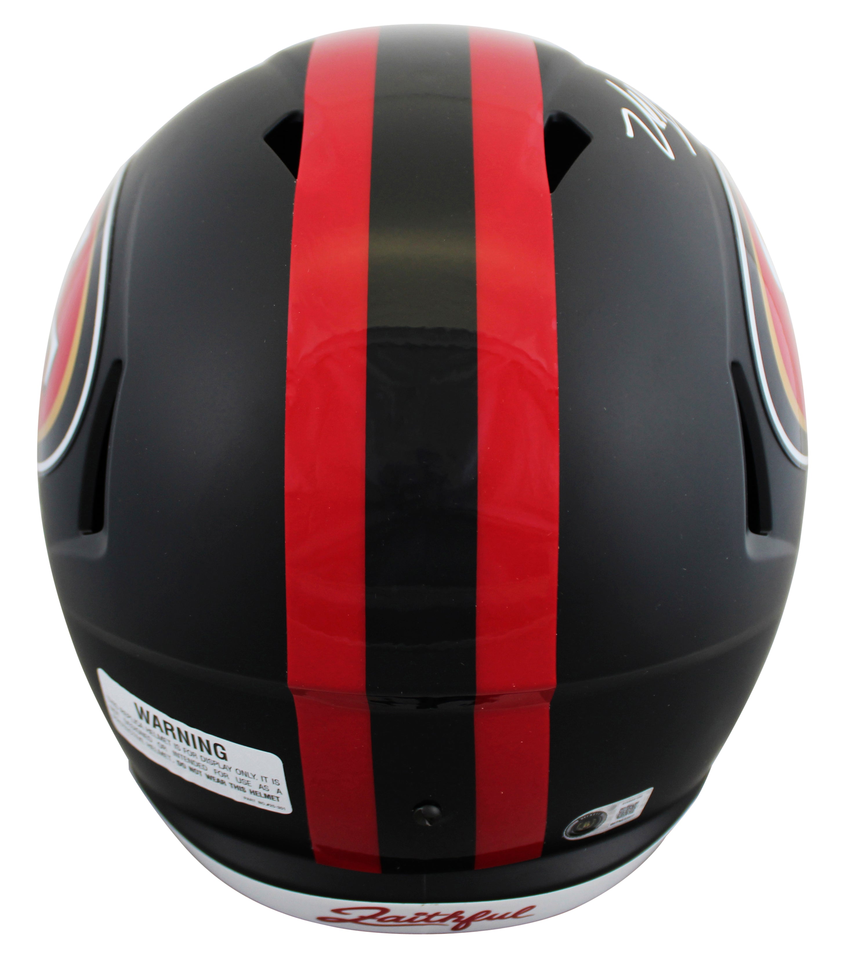 49ers Nick Bosa Signed Rivalries Full Size Speed Rep Helmet W/ Case BAS Witness