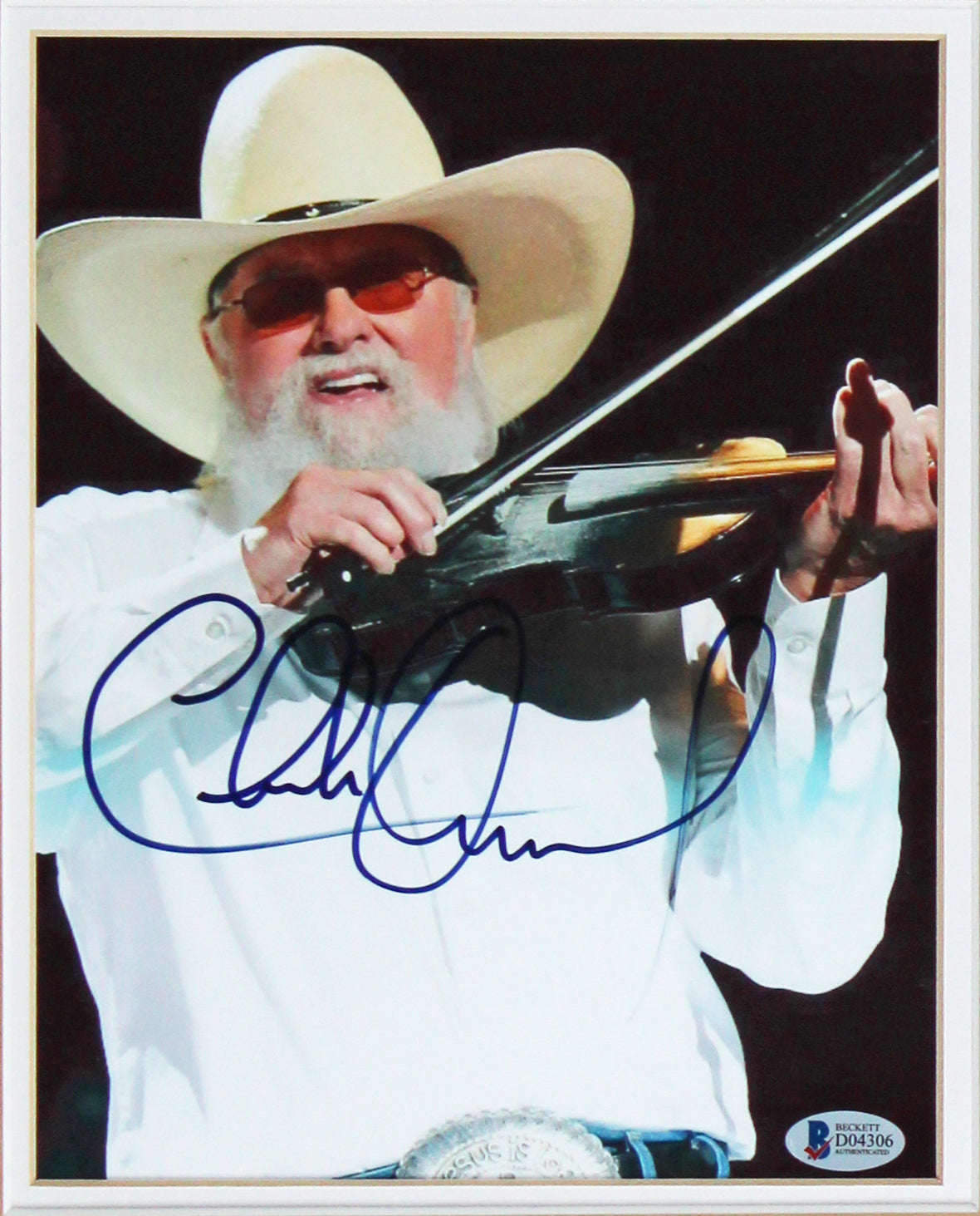 Charlie Daniels Authentic Signed 8x10 Framed Photo Autographed BAS #D04306