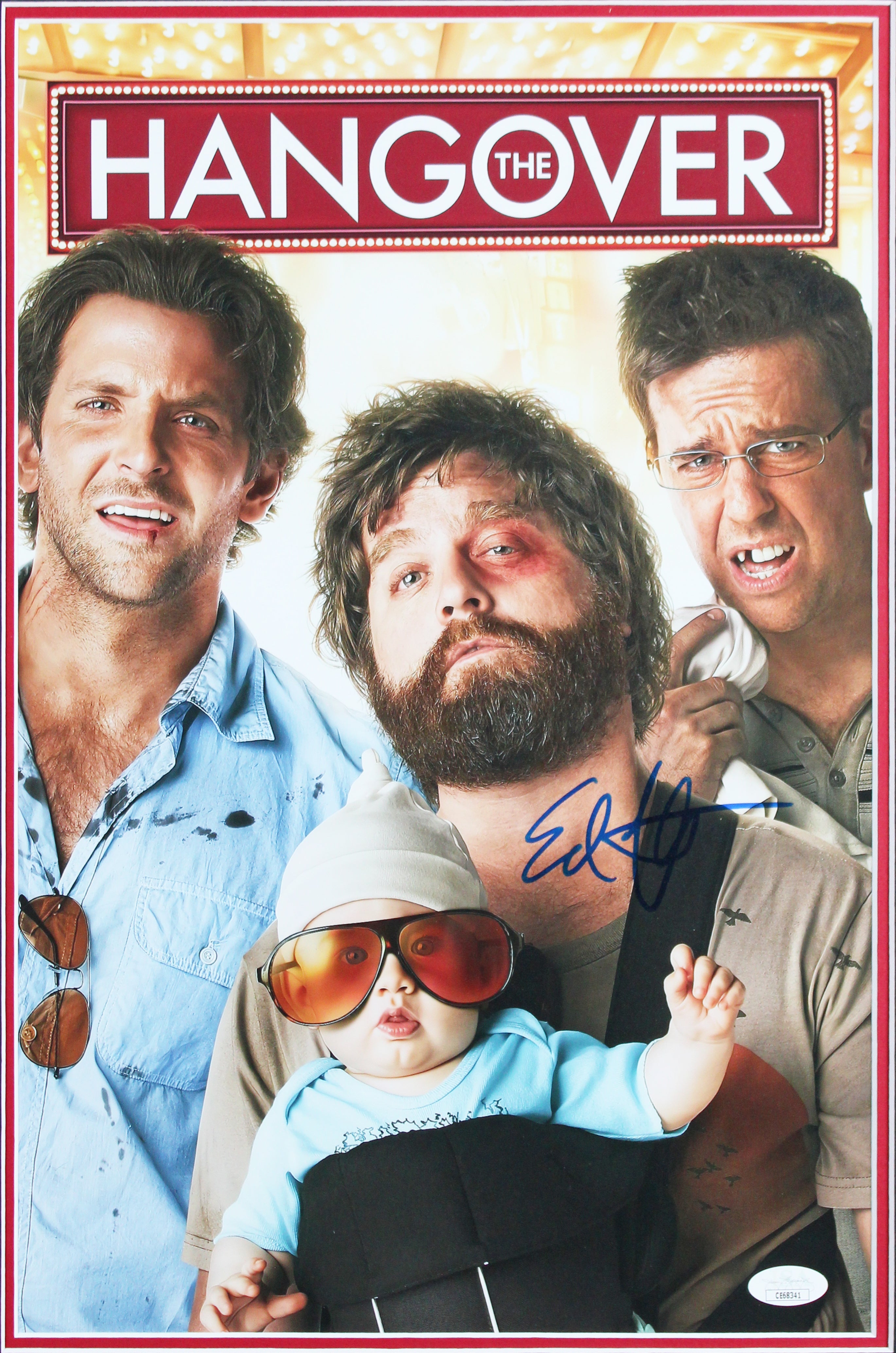 Ed Helms The Hangover Signed 11x17 Mini Movie Poster Framed Photo JSA #CE68341