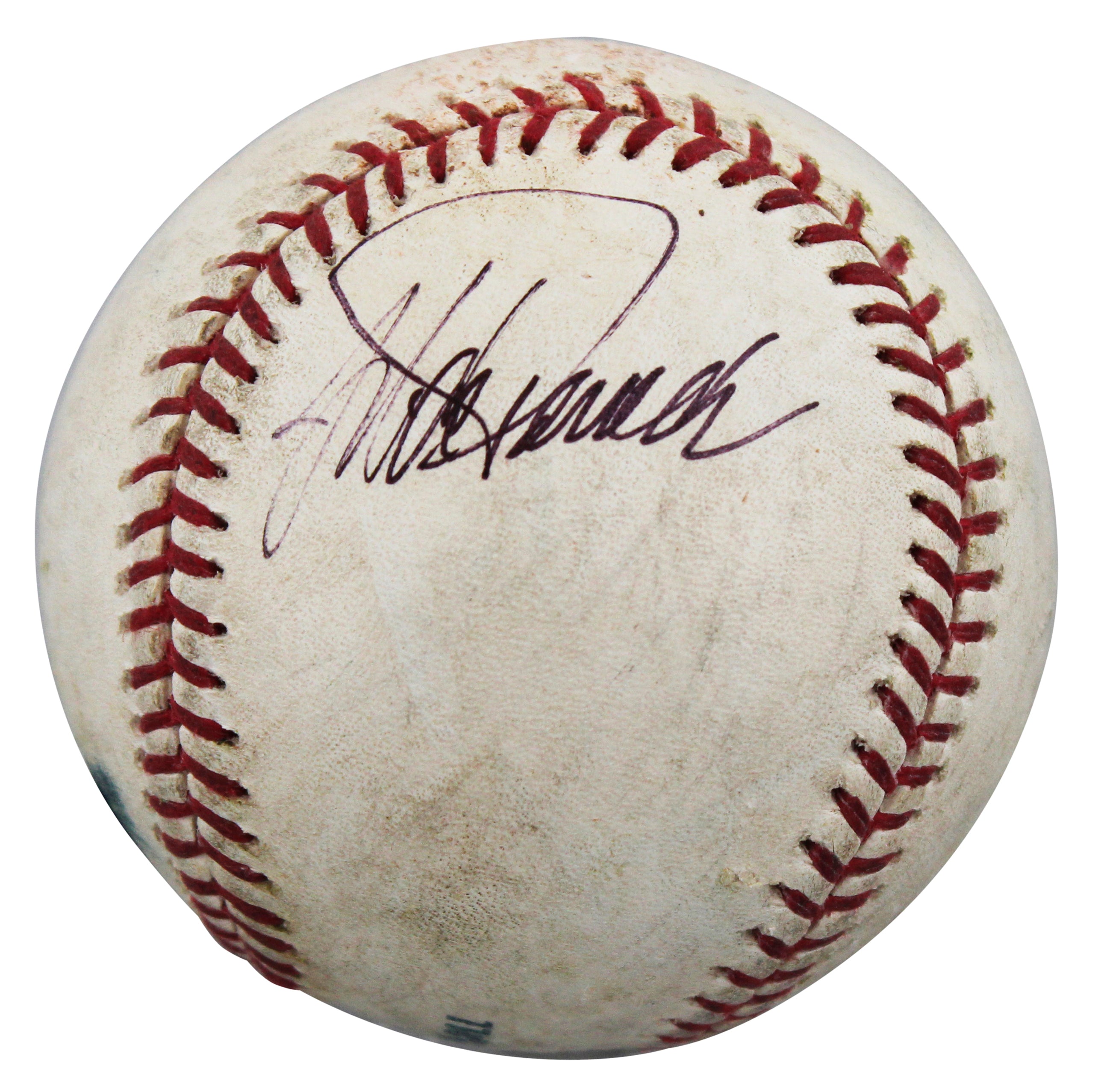Yankees Jorge Posada Authentic Signed Game Used Selig OML Baseball BAS #BV70333