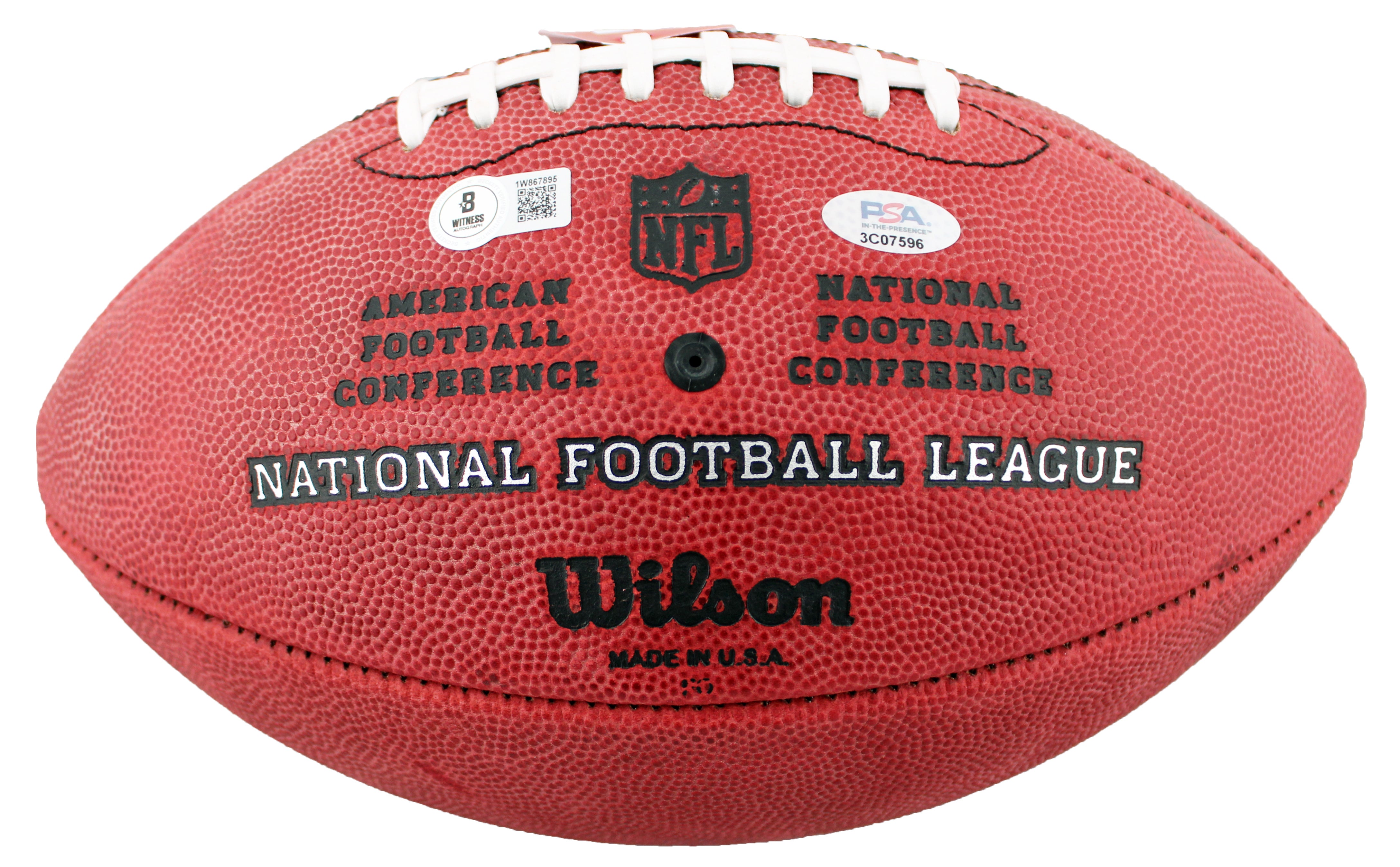 Travis Kelce & Jason Kelce "New Heights" Signed Official "Duke" Nfl Football BAS