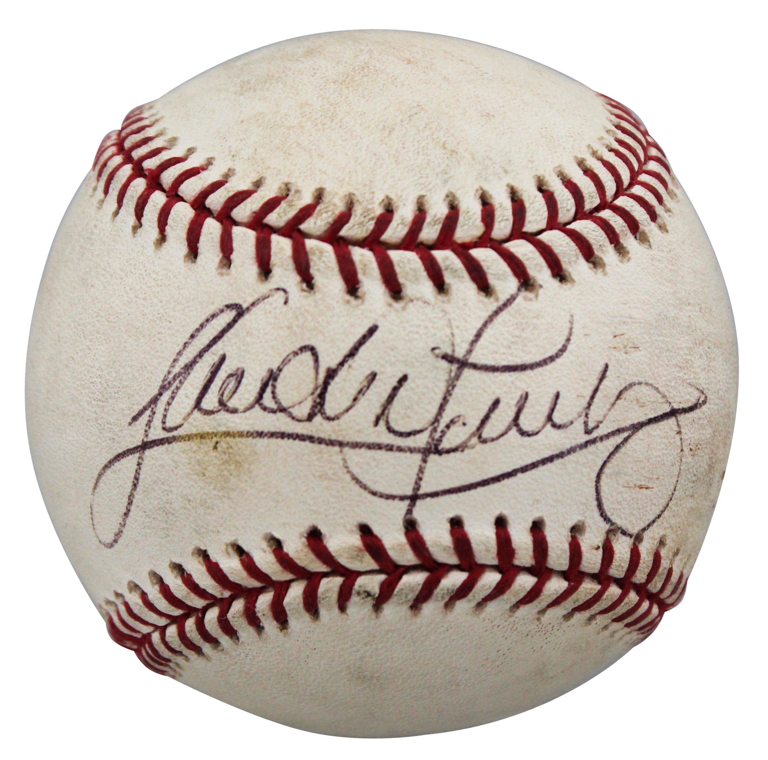 Guardians Sandy Alomar Jr. Signed Game Used Selig OML Baseball BAS #BV70331