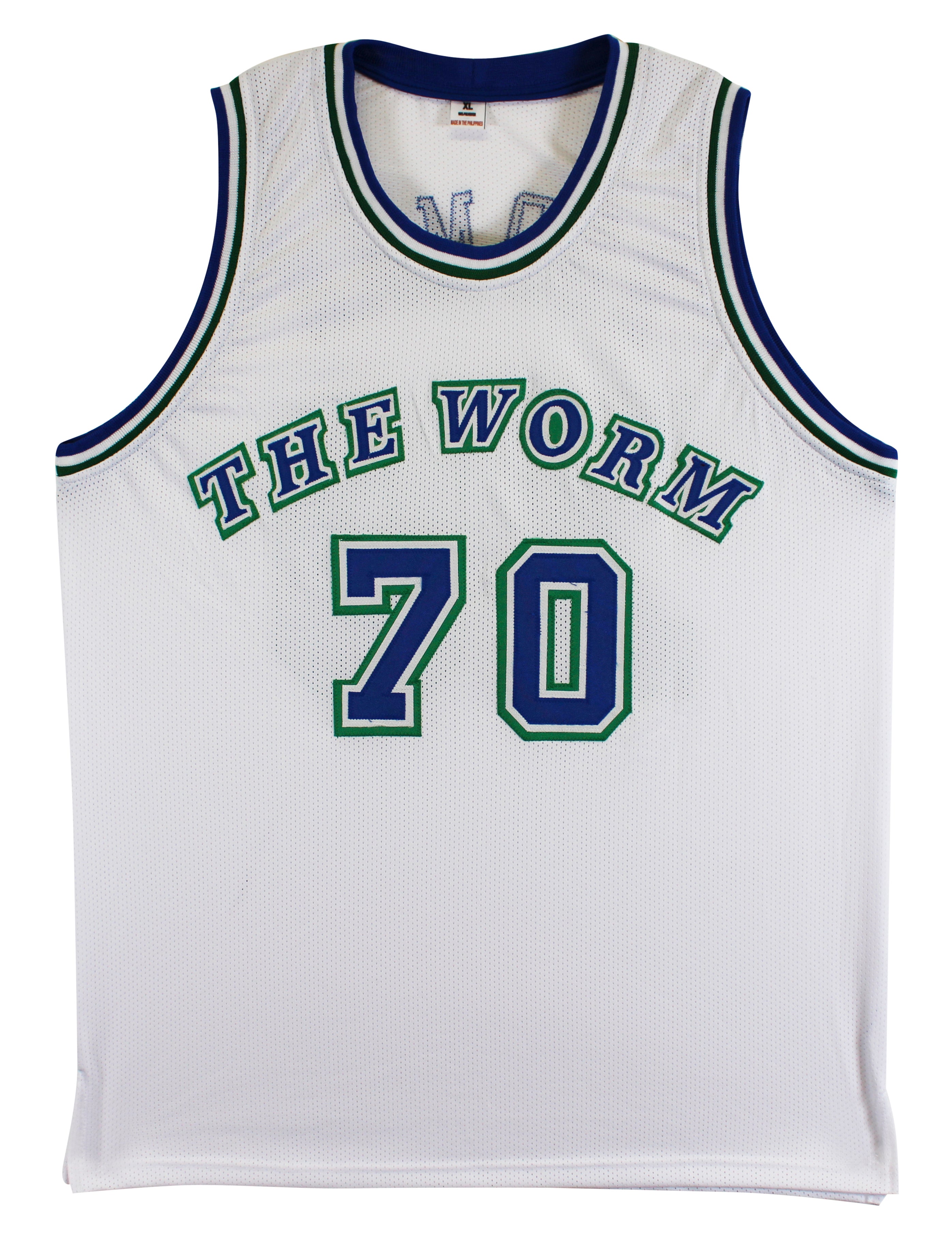 Dennis Rodman Authentic Signed White Pro Style Jersey Autographed JSA #WA328559