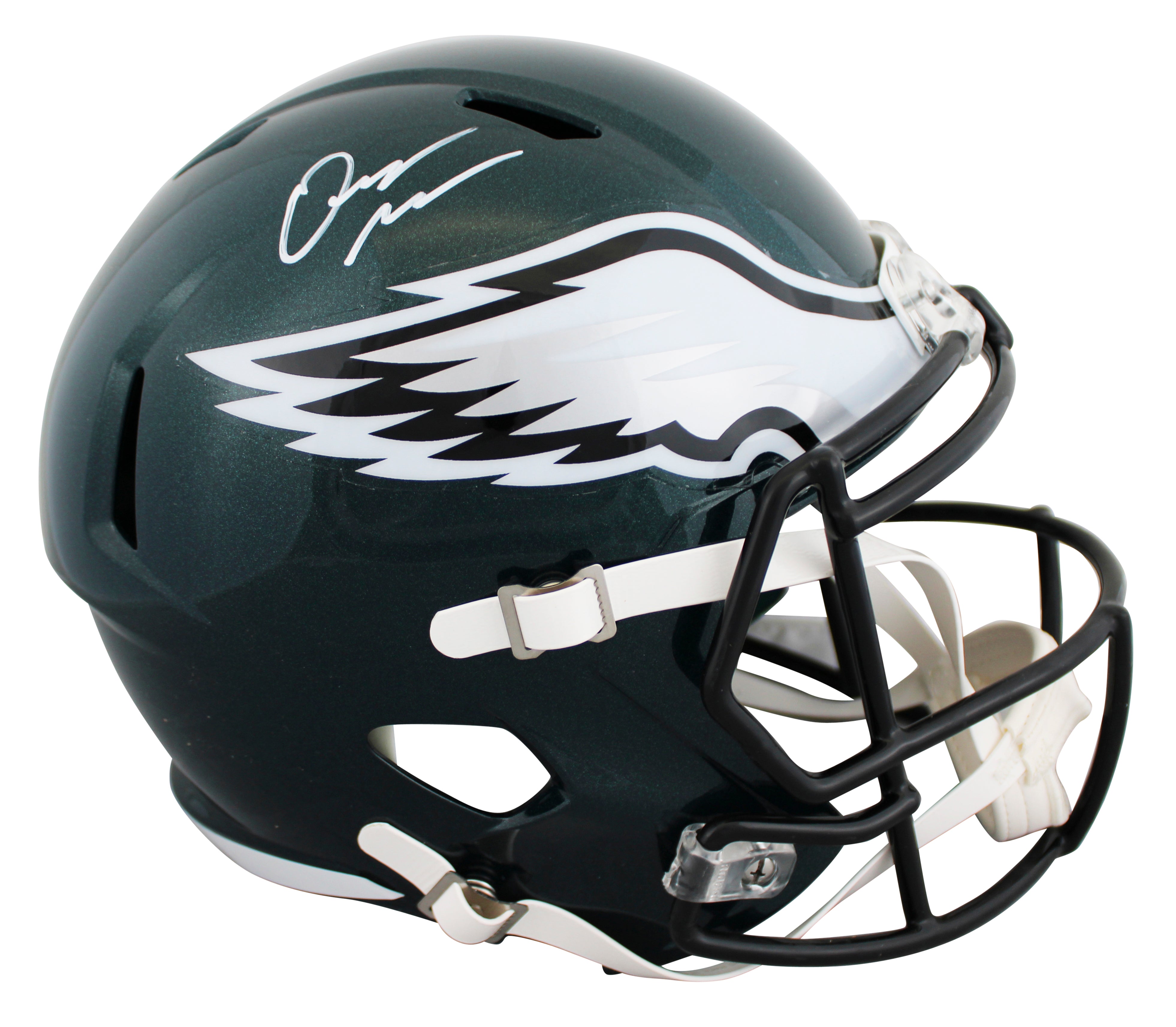 Eagles Quinyon Mitchell Signed Full Size Speed Rep Helmet W/ Case JSA Witnessed