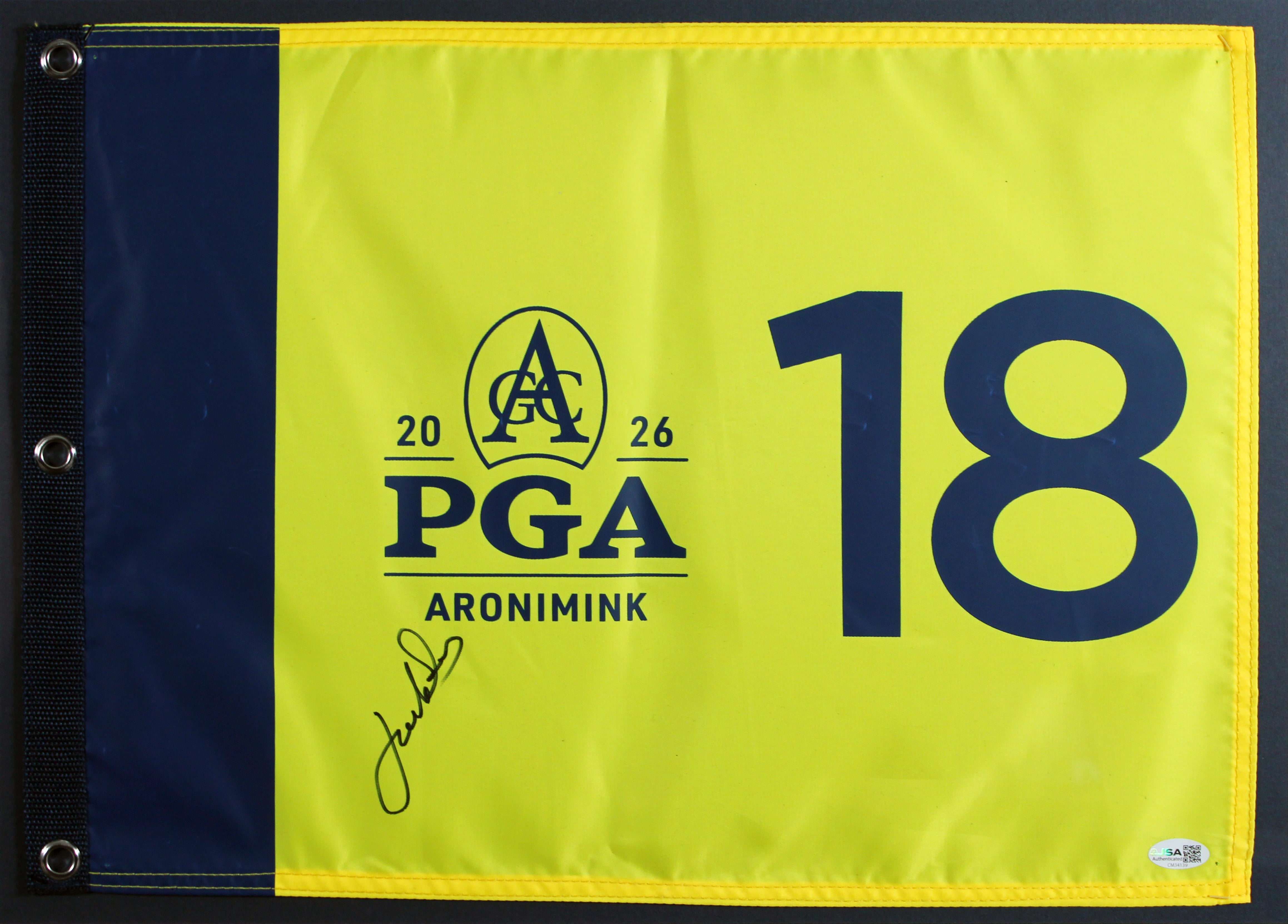 Jordan Spieth Signed & Framed 2026 PGA Championship Pin Flag JSA #CM34139