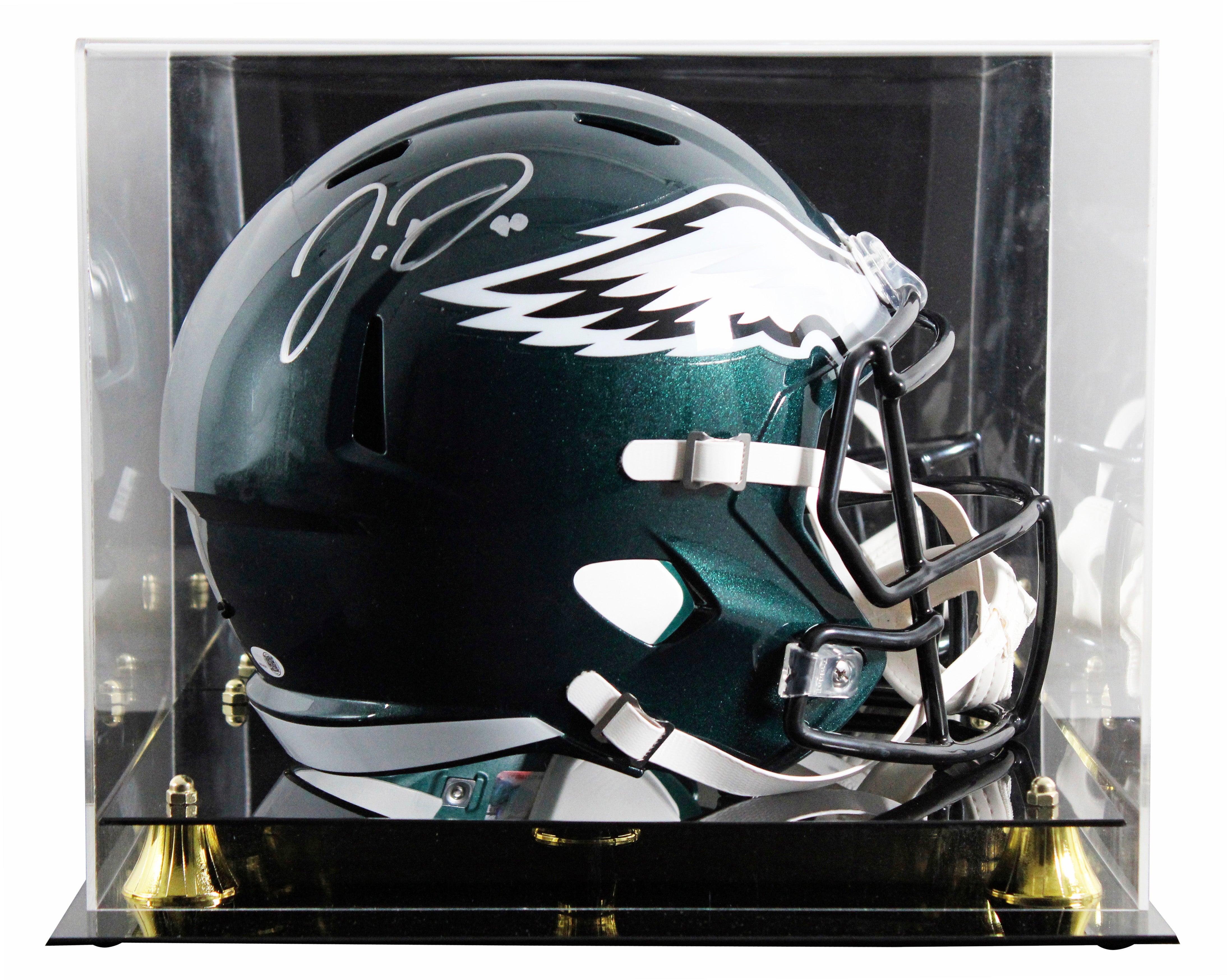 Eagles Jordan Davis Signed F/S Speed Rep Helmet W/ Case W/ Silver Sig JSA Wit