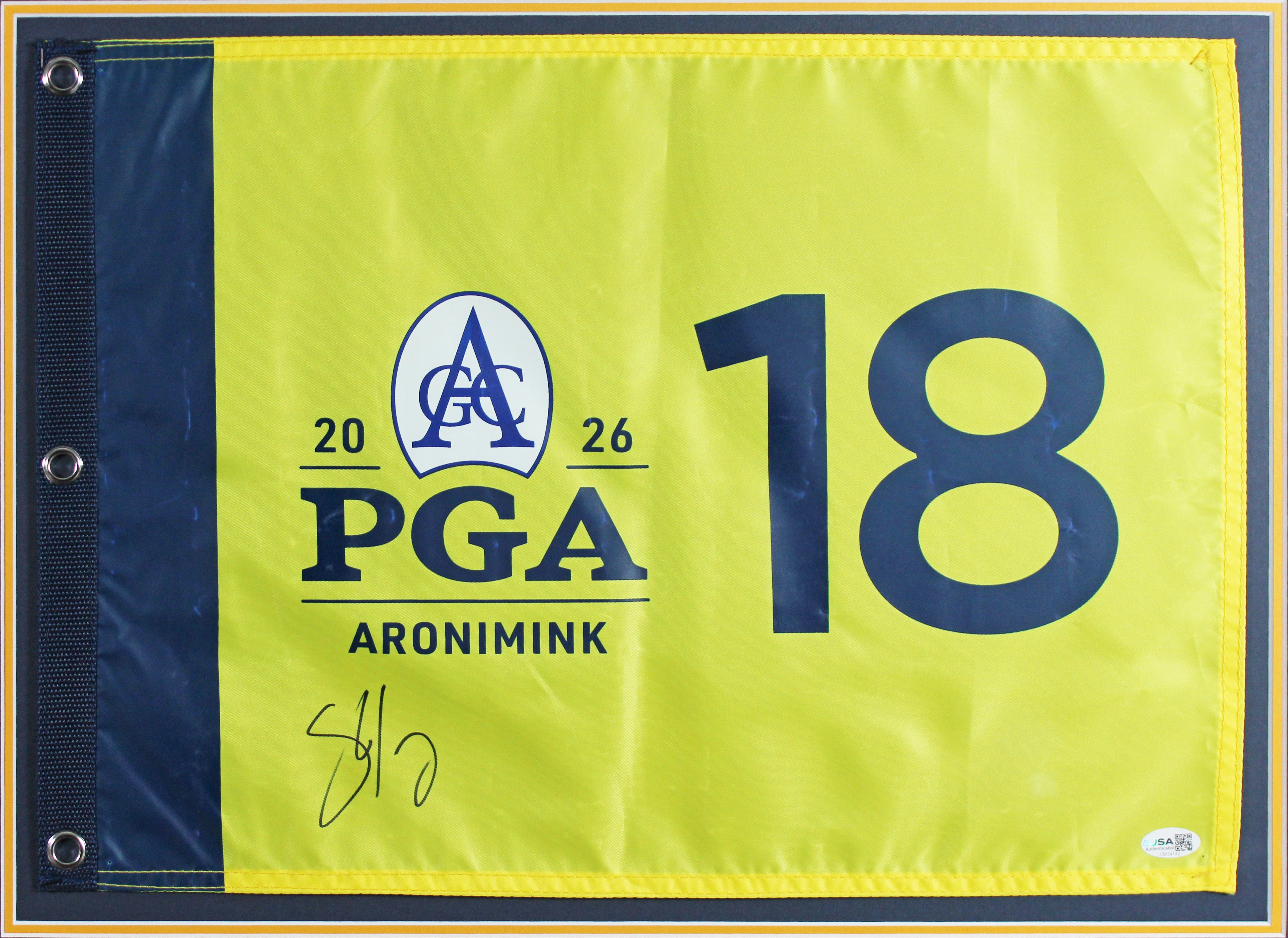 Shane Lowry Signed & Framed 2026 PGA Championship Pin Flag JSA #CM34142