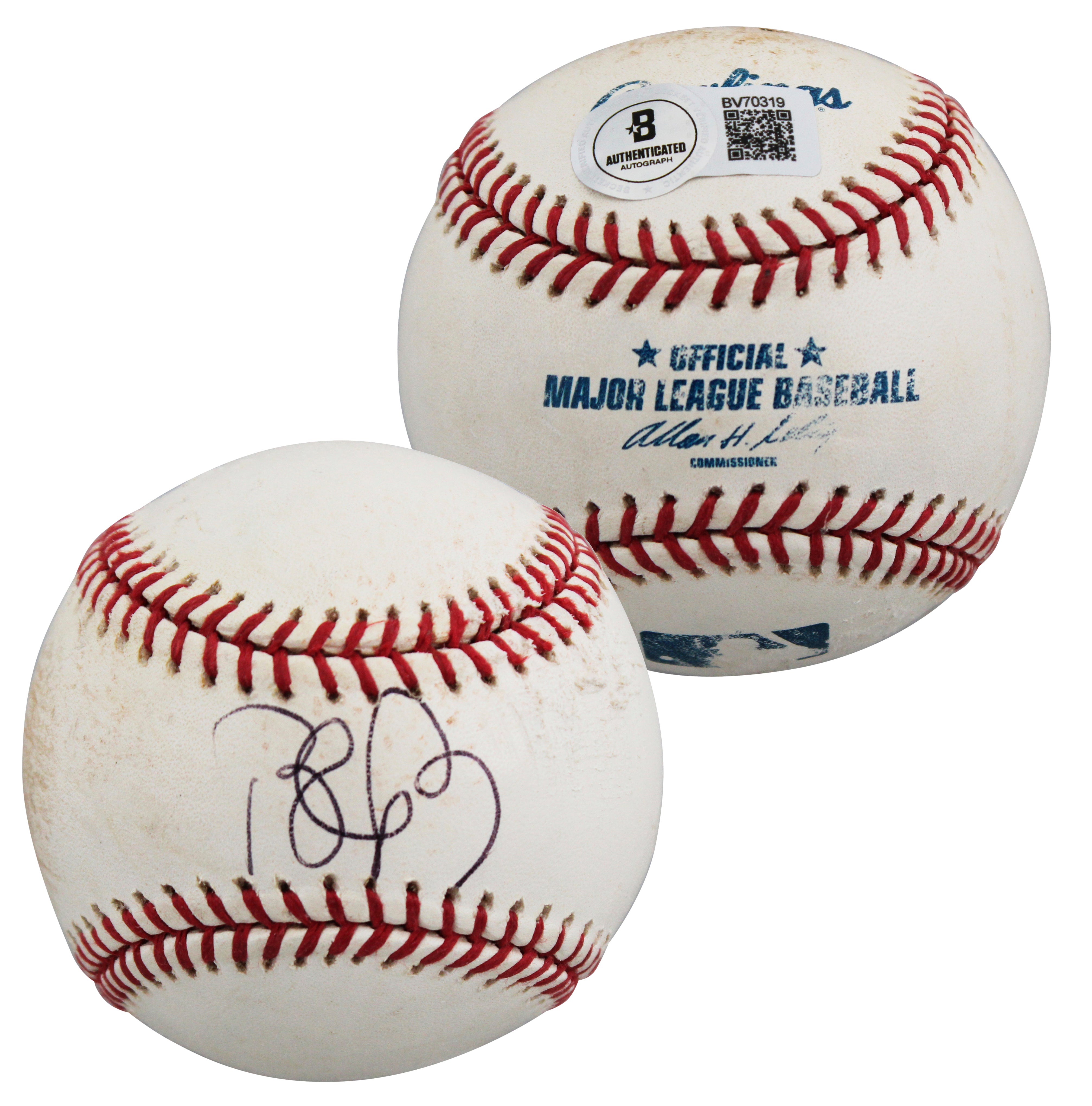 Mariners Bret Boone Authentic Signed Game Used Selig OML Baseball BAS #BV70319