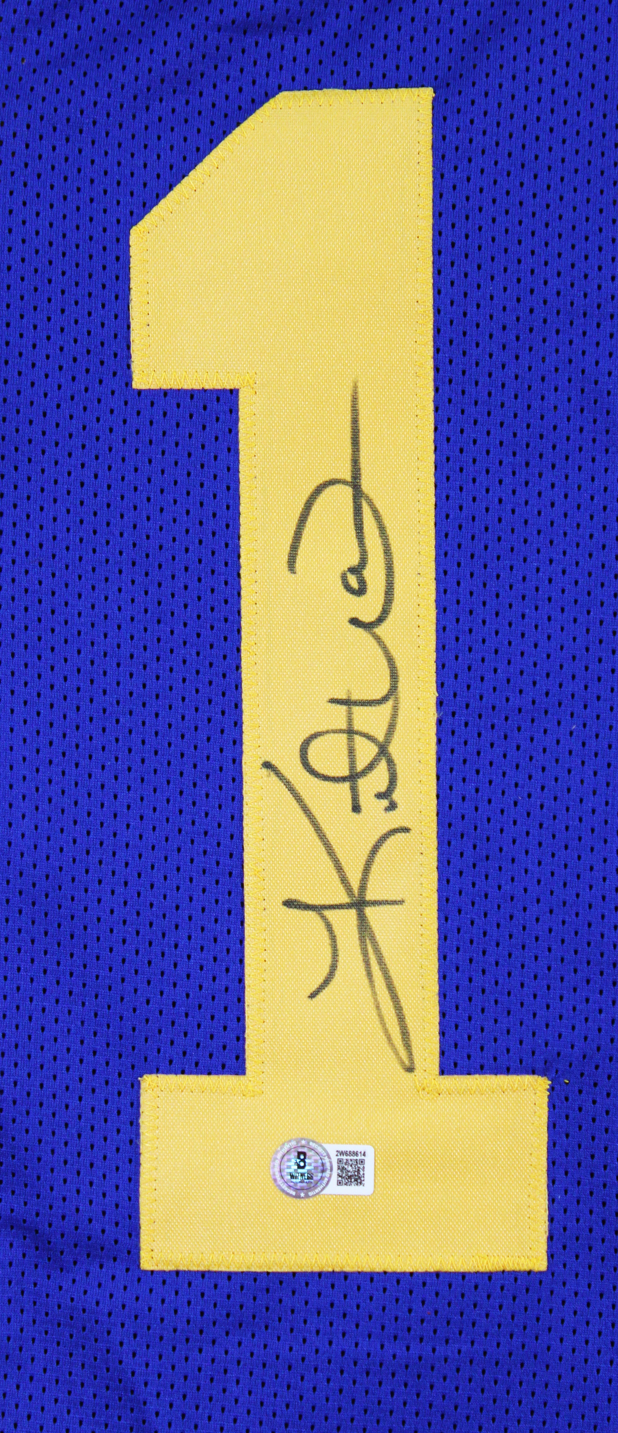 Kurt Warner Authentic Signed Blue Pro Style Jersey Autographed BAS Witnessed