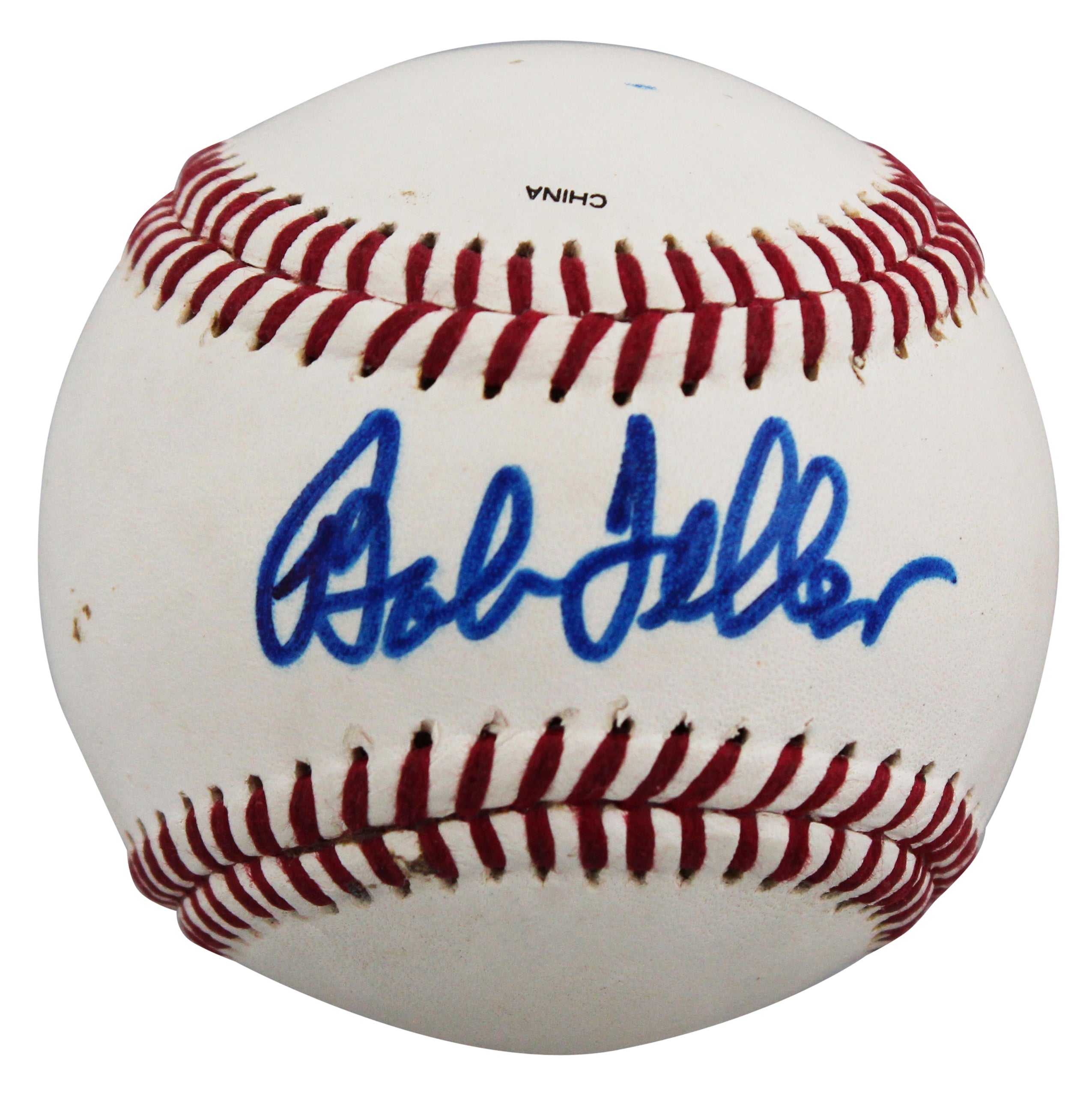 Indians Bob Feller Authentic Signed Diamond Little League Baseball BAS #BV70326