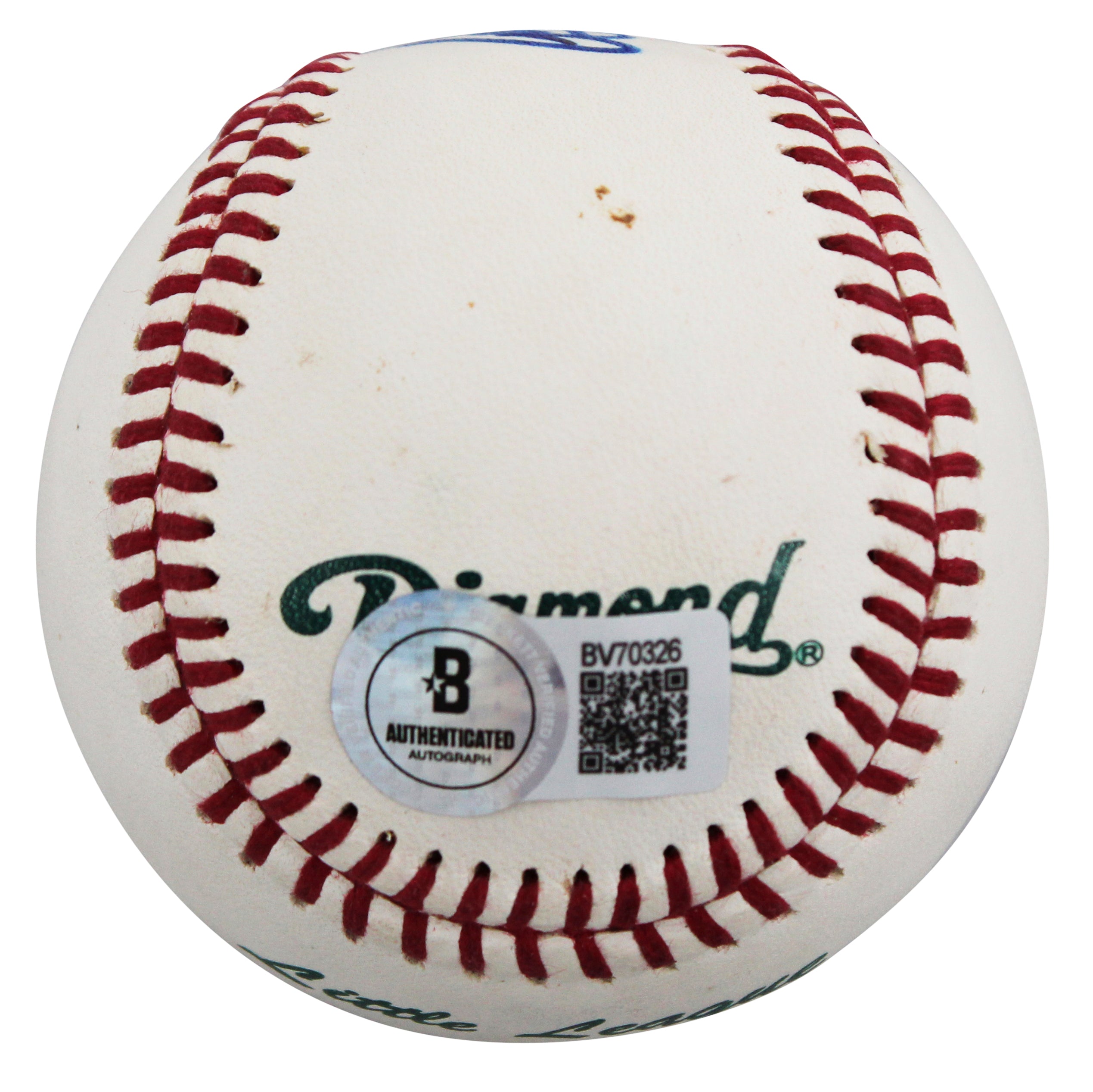 Indians Bob Feller Authentic Signed Diamond Little League Baseball BAS #BV70326