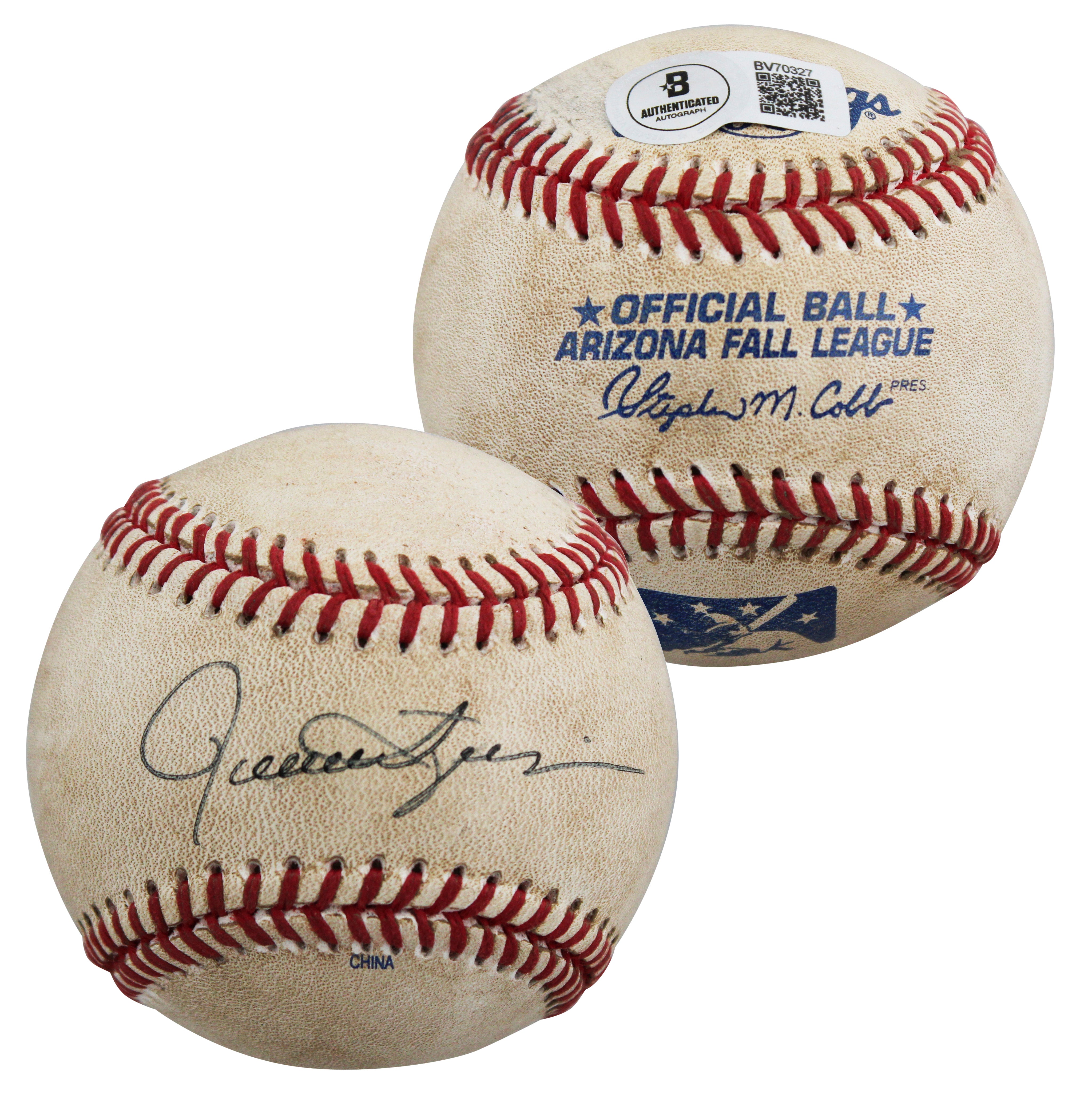 Athletics Rollie Fingers Signed Game Used Cobb Fall League Baseball BAS #BV70327