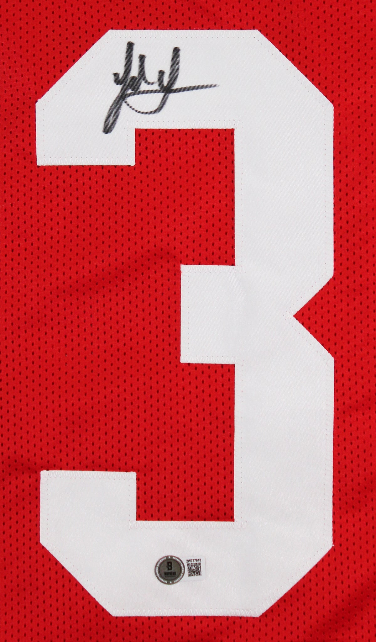 Ohio State Jack Sawyer Authentic Signed Red Pro Style Jersey Autographed BAS