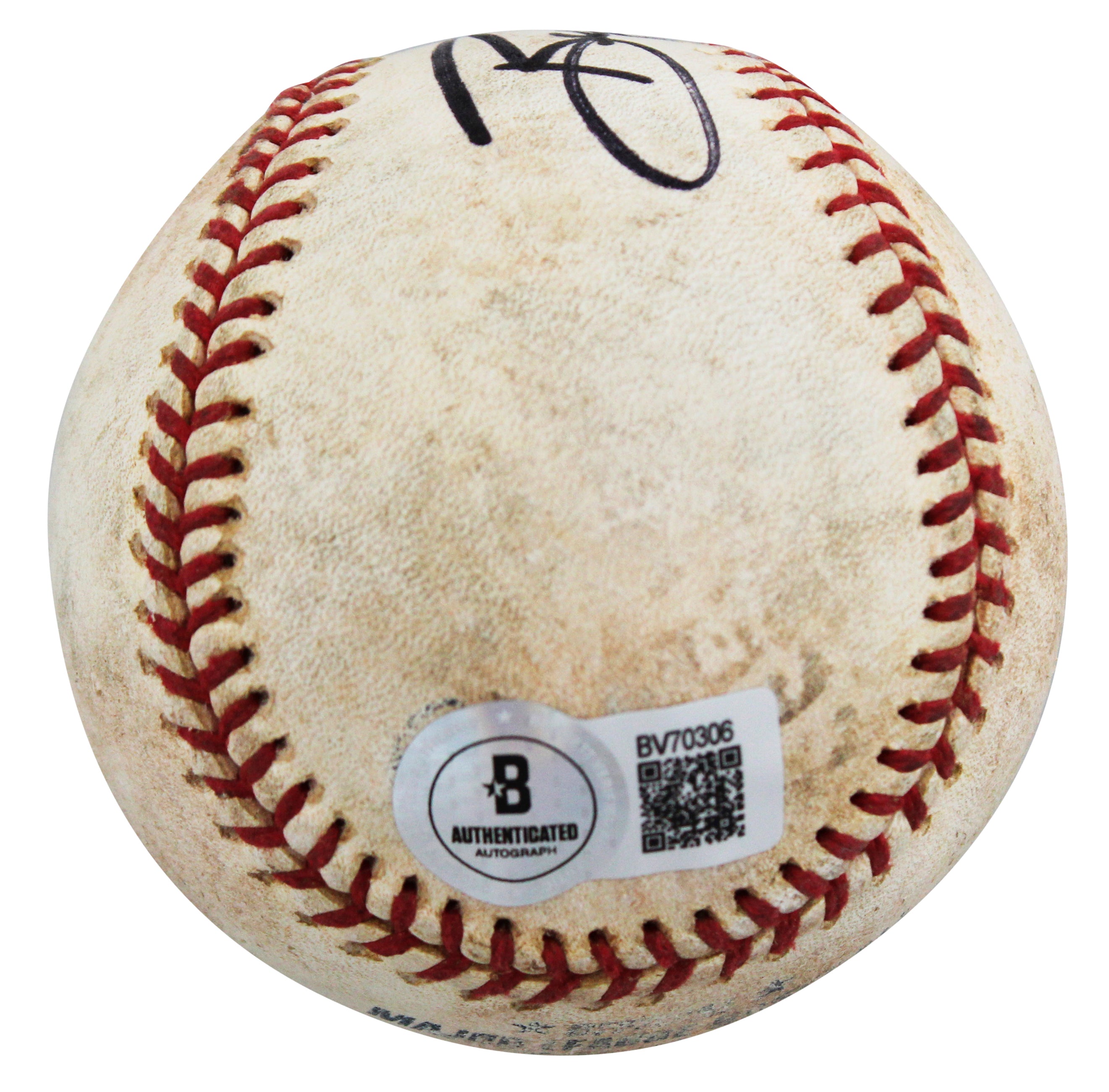 Brewers Ben Sheets Authentic Signed Game Used Selig OML Baseball BAS #BV70306