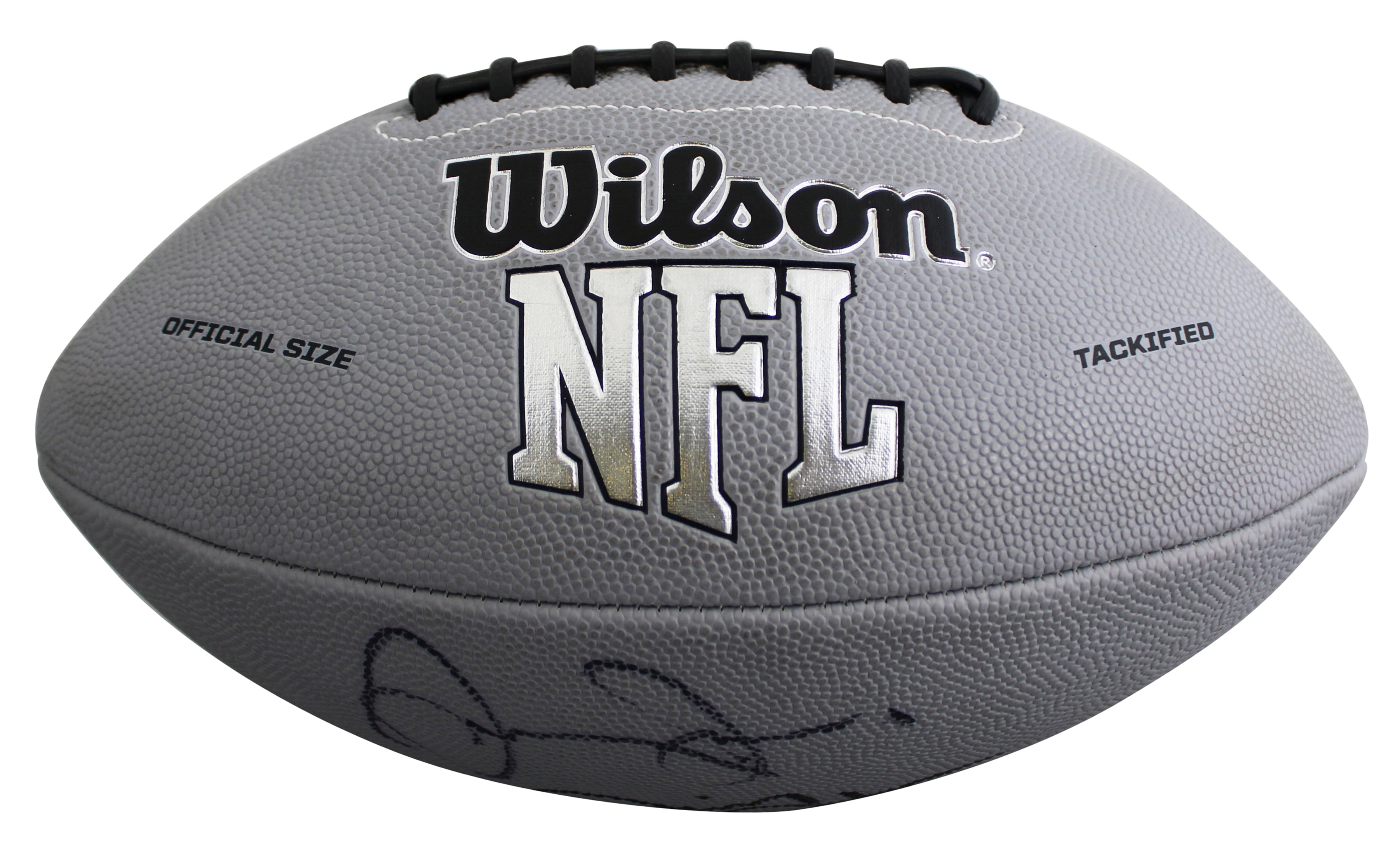 Cowboys Jerry Jones & Jimmy Johnson Signed Grey Wilson Nfl Football JSA #AN53987