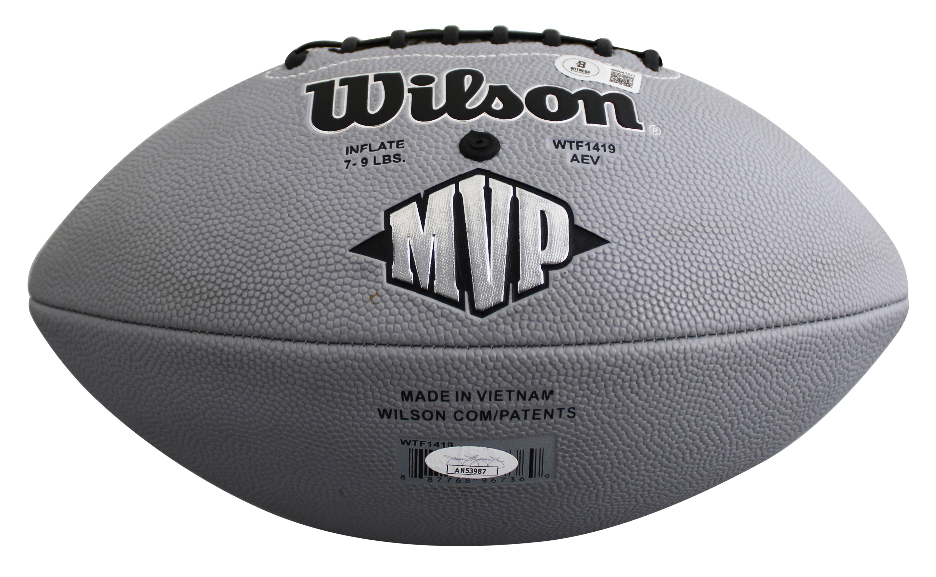 Cowboys Jerry Jones & Jimmy Johnson Signed Grey Wilson Nfl Football JSA #AN53987