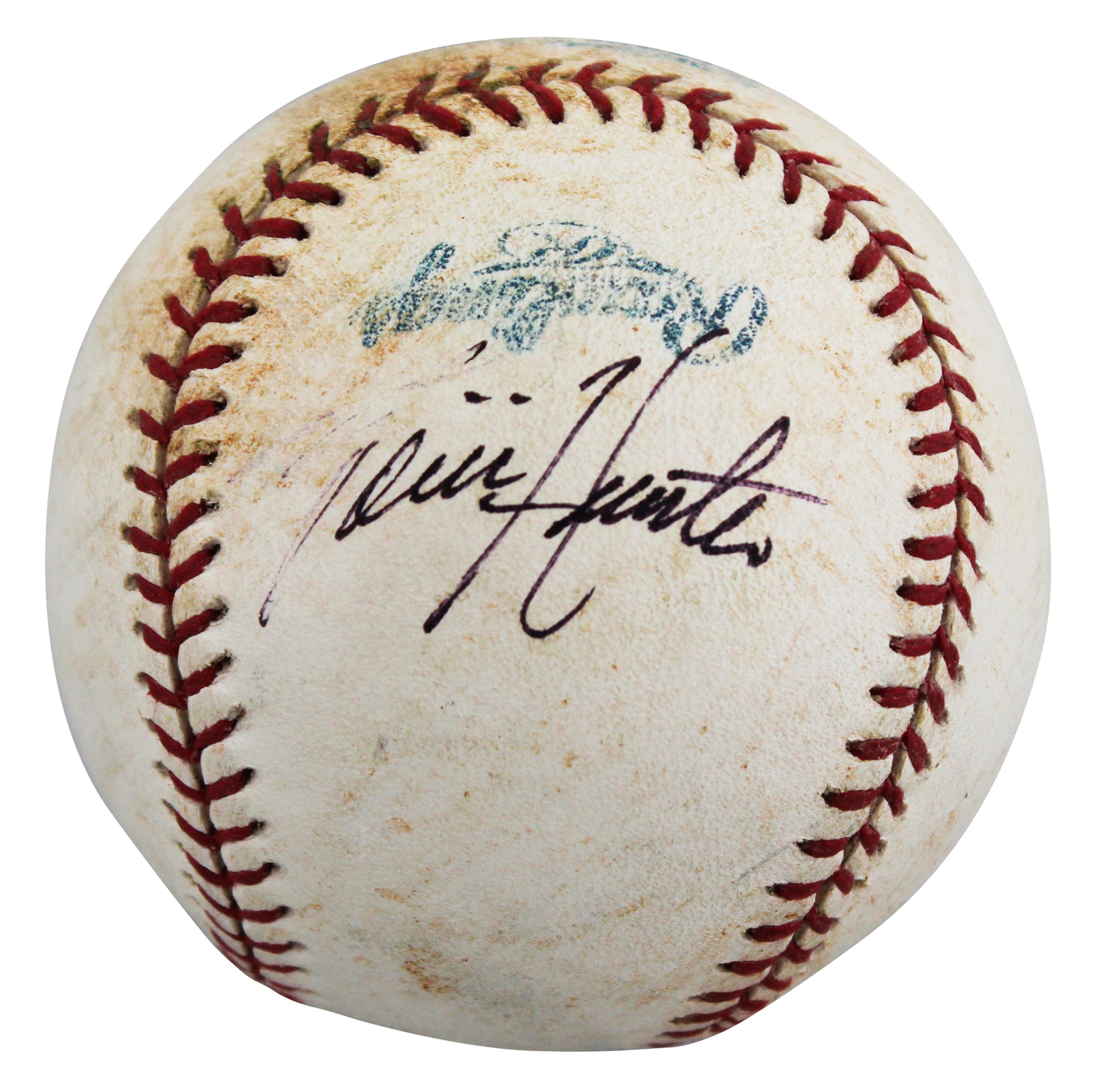 Twins Torii Hunter Authentic Signed Game Used Selig OML Baseball BAS #BV70307