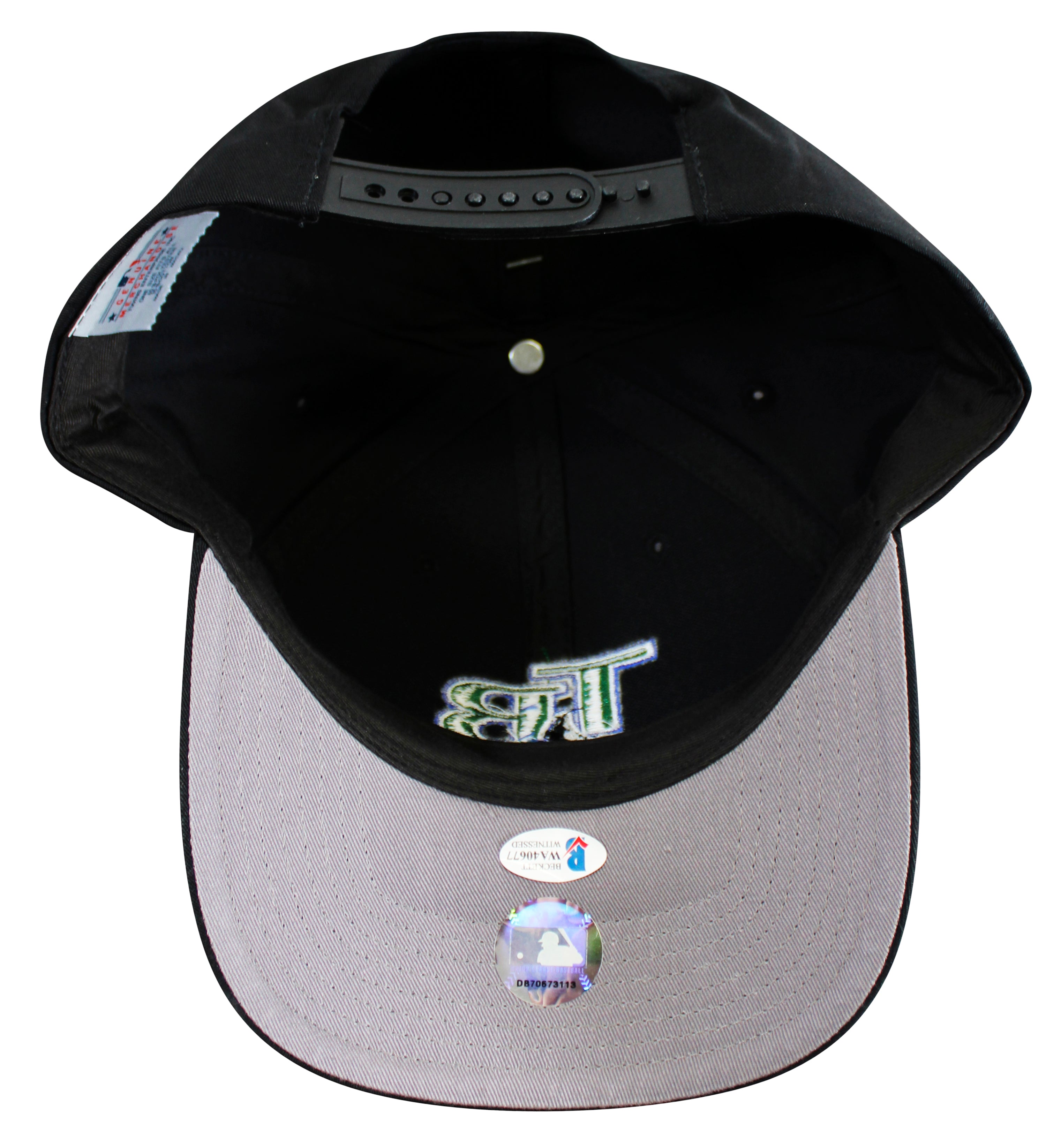 Rays Jim Morris "The Rookie" Authentic Signed Black MLB Hat BAS #WA40677