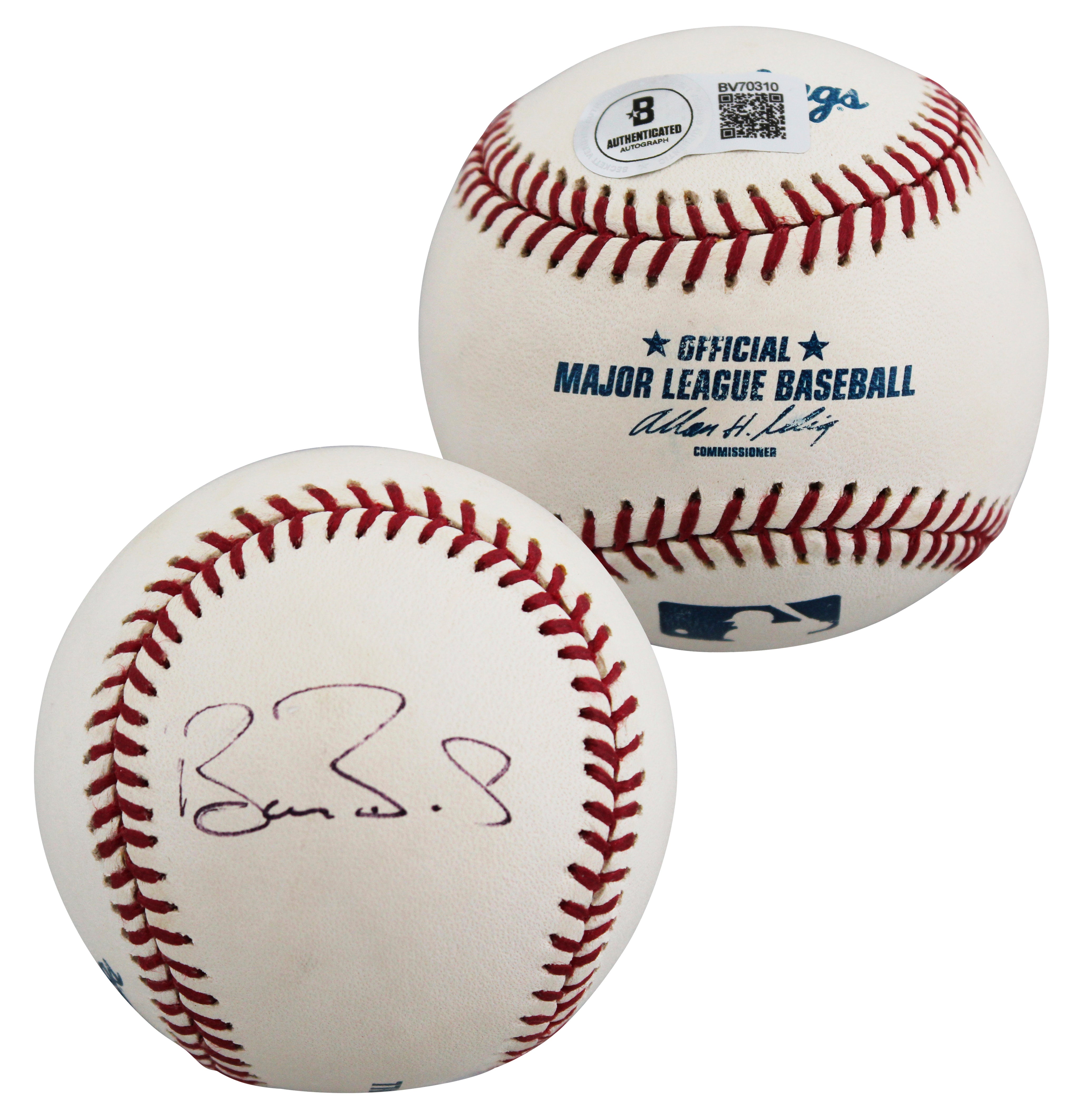 Giants Barry Bonds Authentic Signed Allen Selig OML Baseball BAS #BV70310