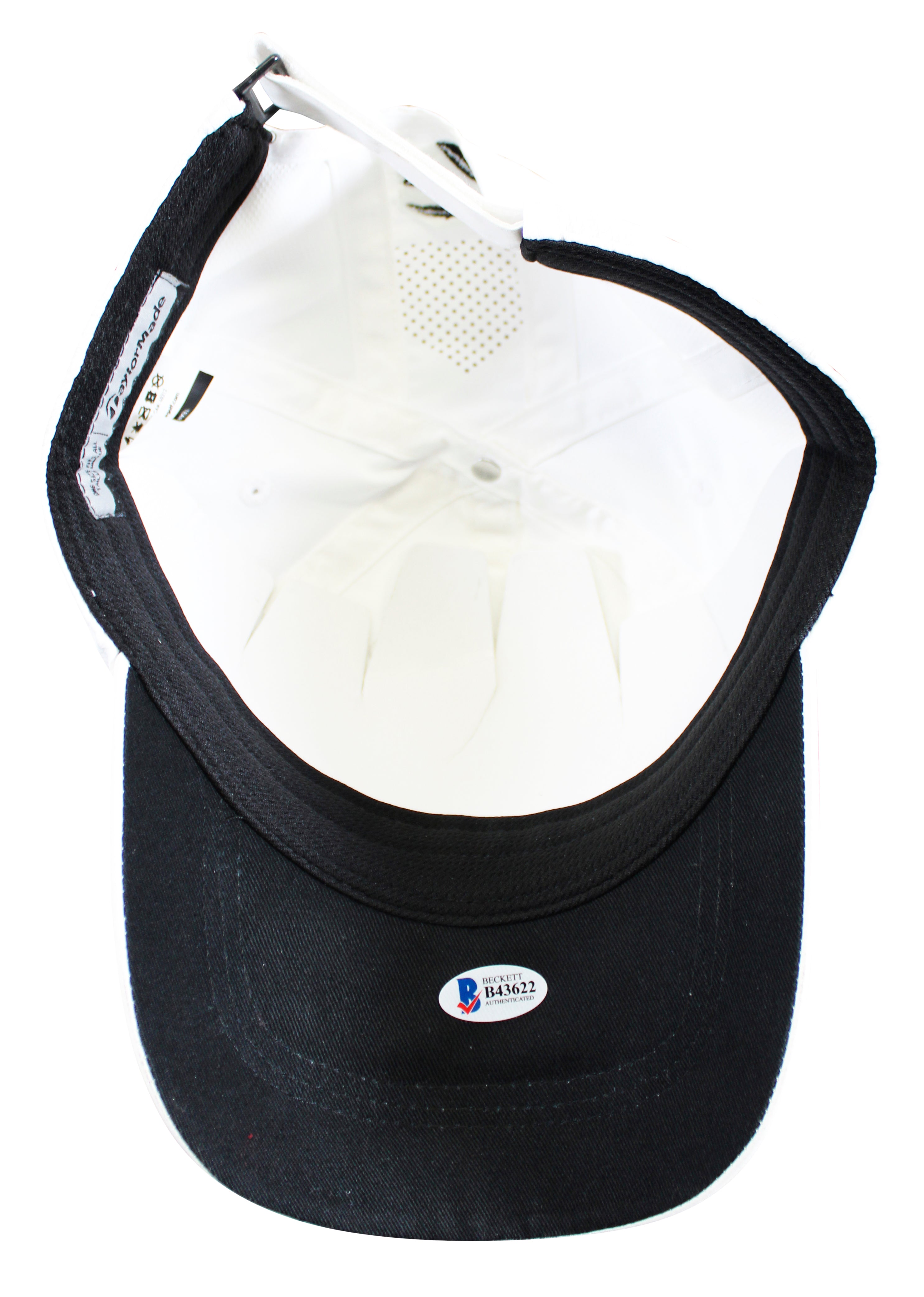 Dustin Johnson Authentic Signed White TaylorMade Hat Autographed BAS #B43622