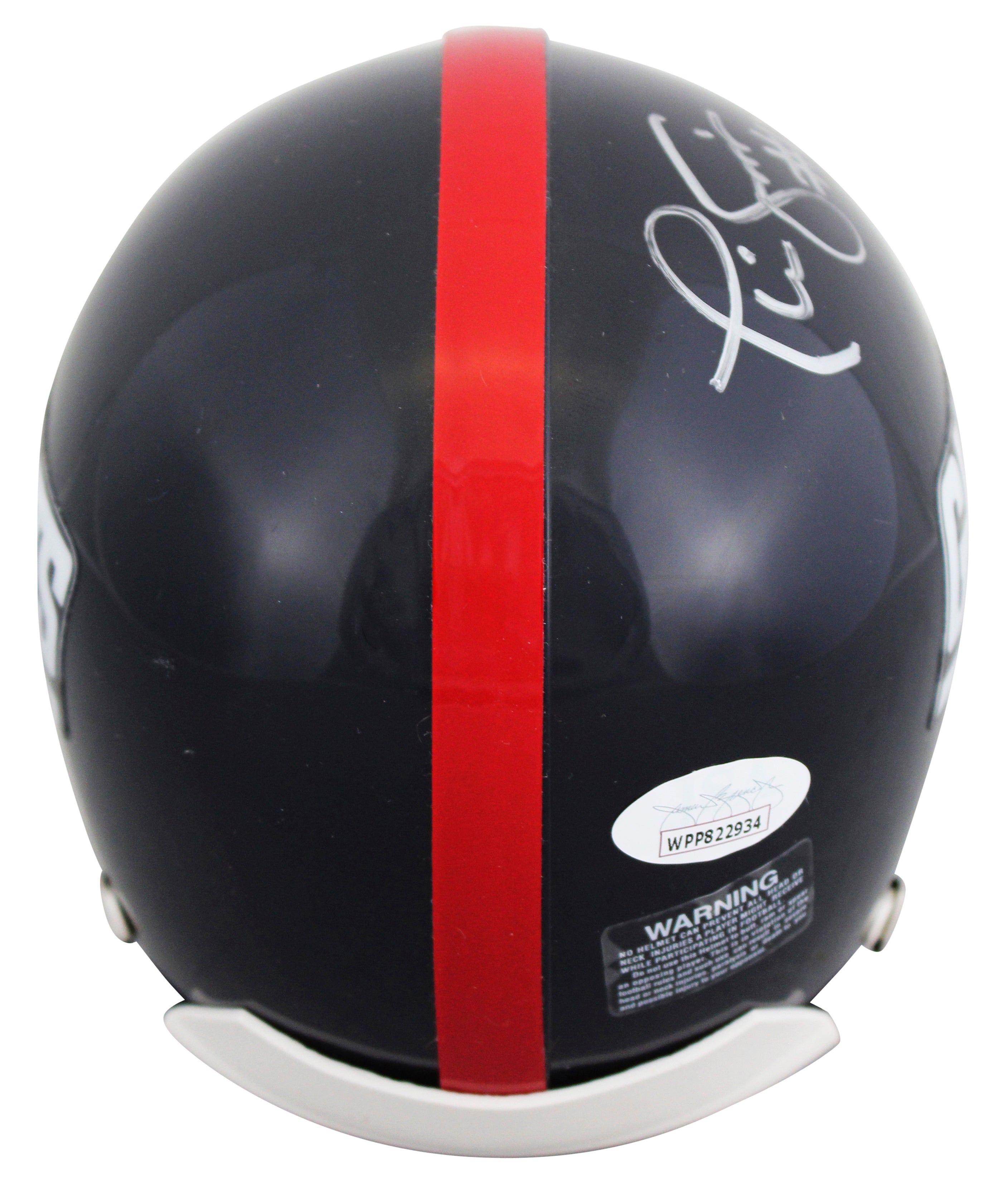 Giants Phil Simms Authentic Signed VSR4 Rep Mini Helmet JSA #WPP822934
