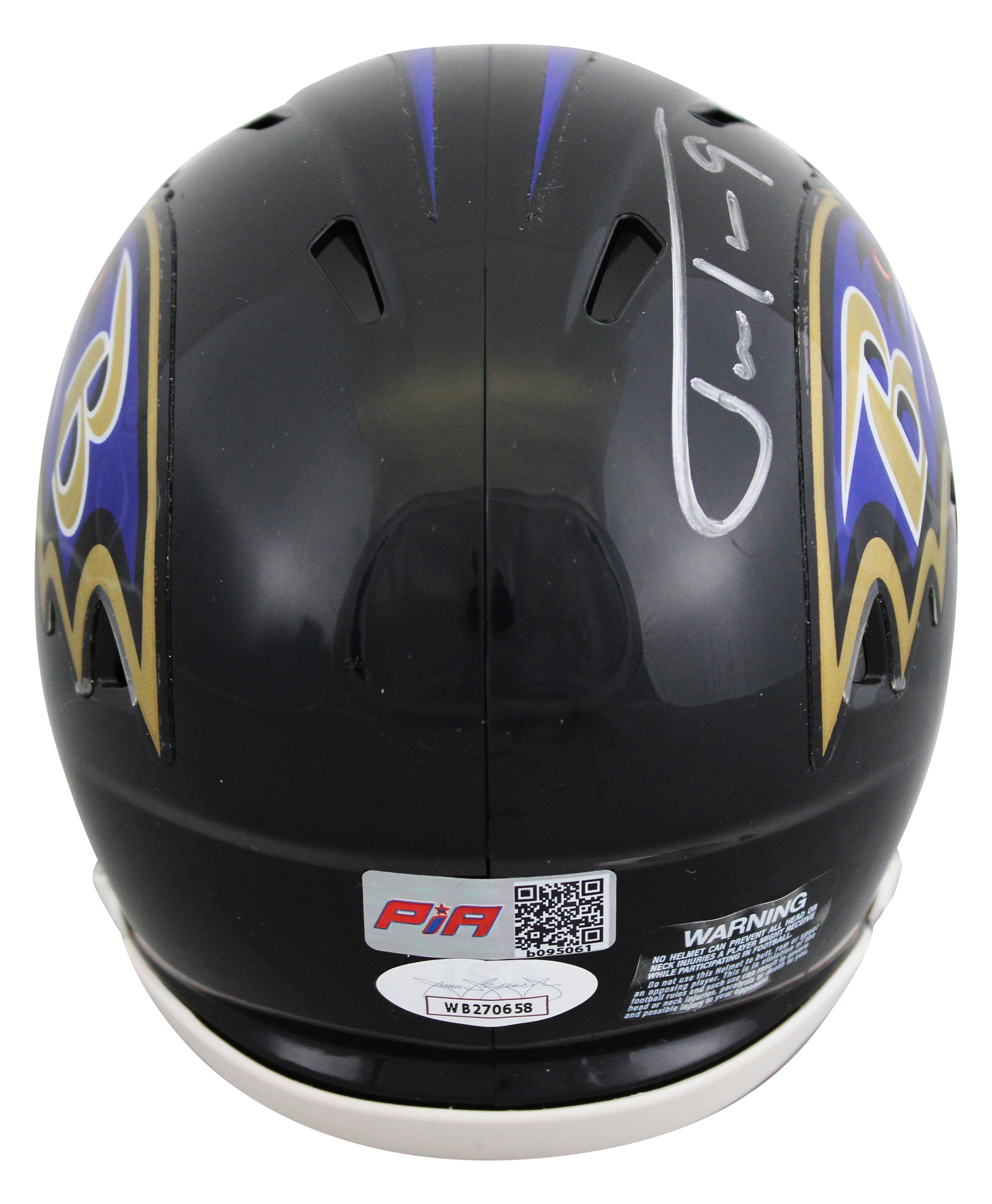 Ravens Justin Tucker Authentic Signed Speed Mini Helmet JSA Witnessed #WB270658
