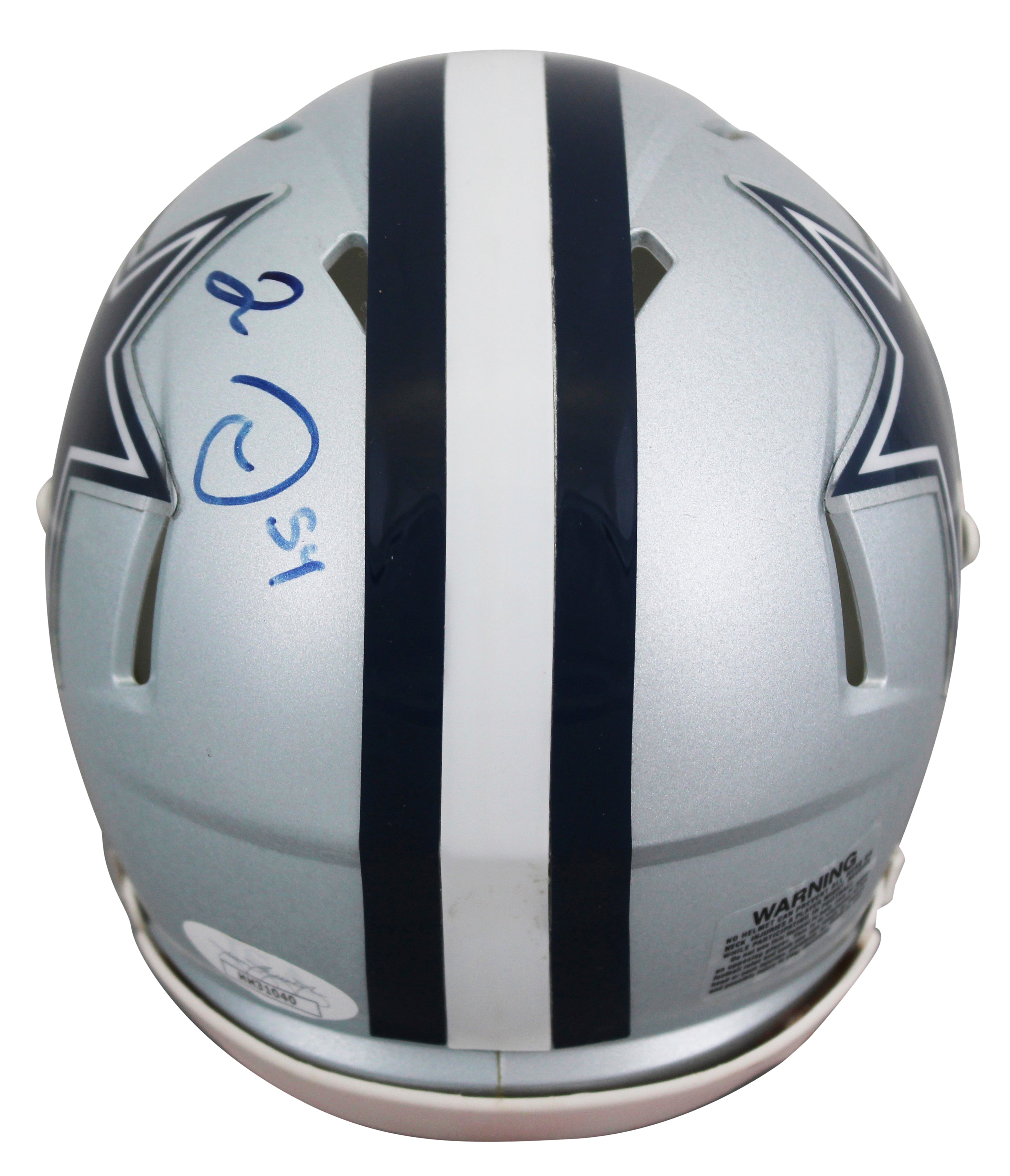 Cowboys Jaylon Smith Authentic Signed Silver Speed Mini Helmet JSA #HH31040