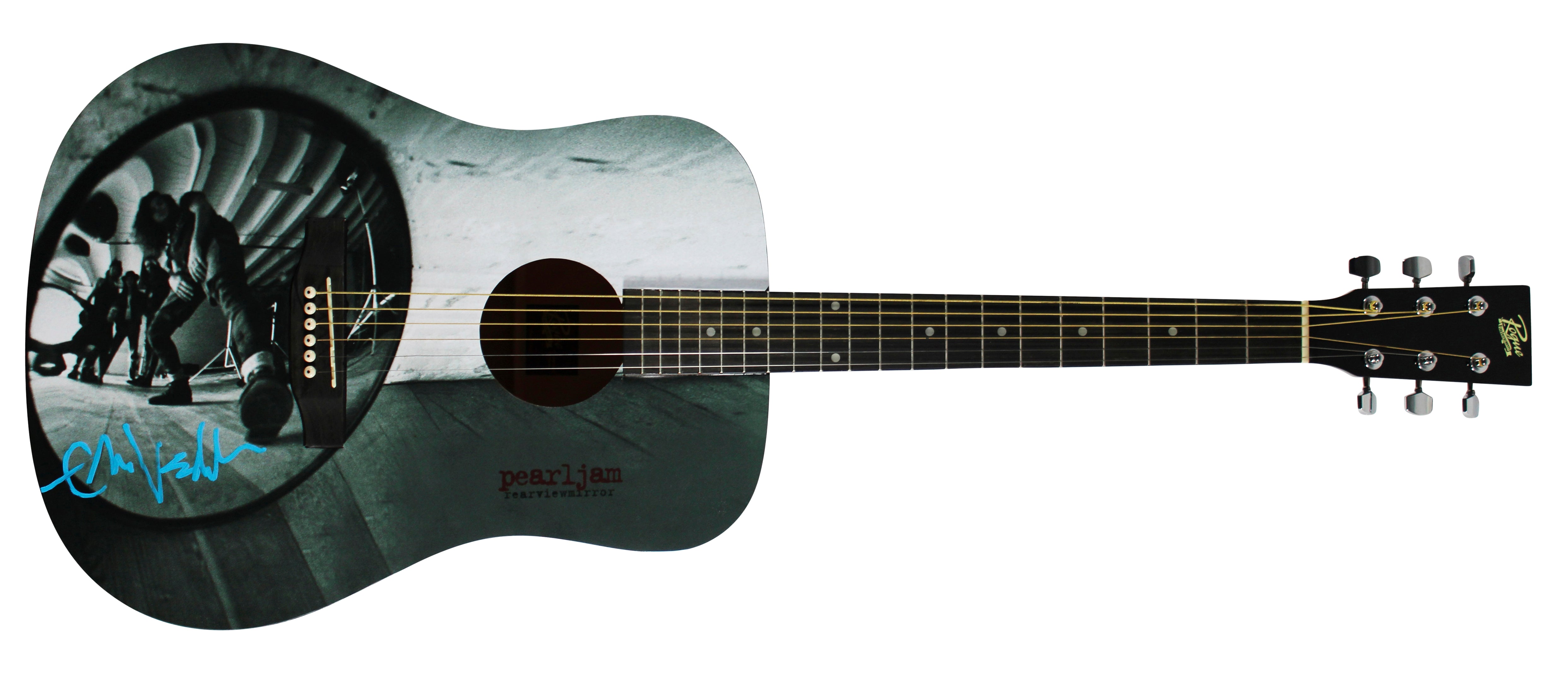 Eddie Vedder Pearl Jam Authentic Signed Rogue Acoustic Guitar BAS #AG010174