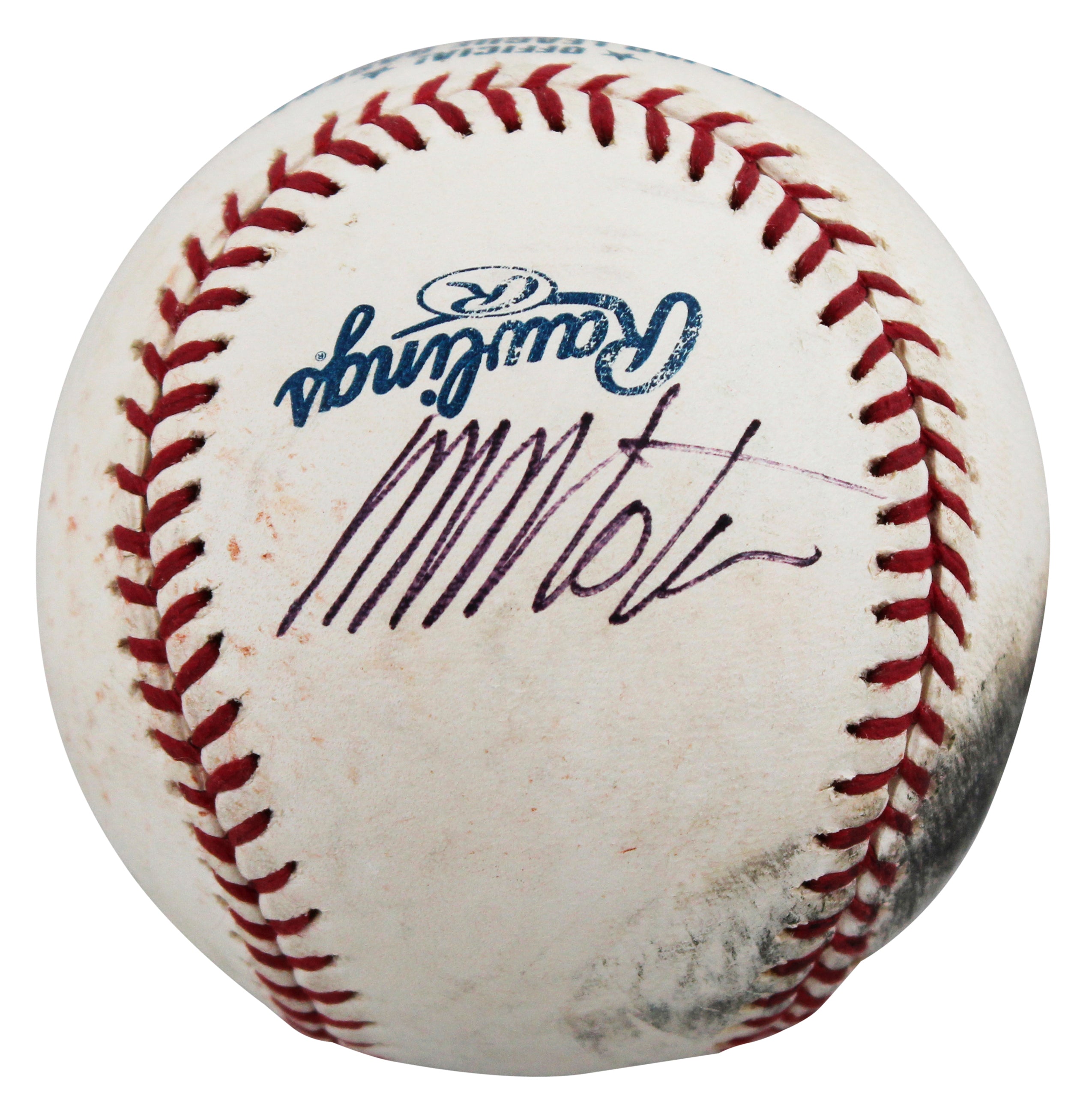 Dodgers Manny Mota Authentic Signed Game Used Selig OML Baseball BAS #BV70313