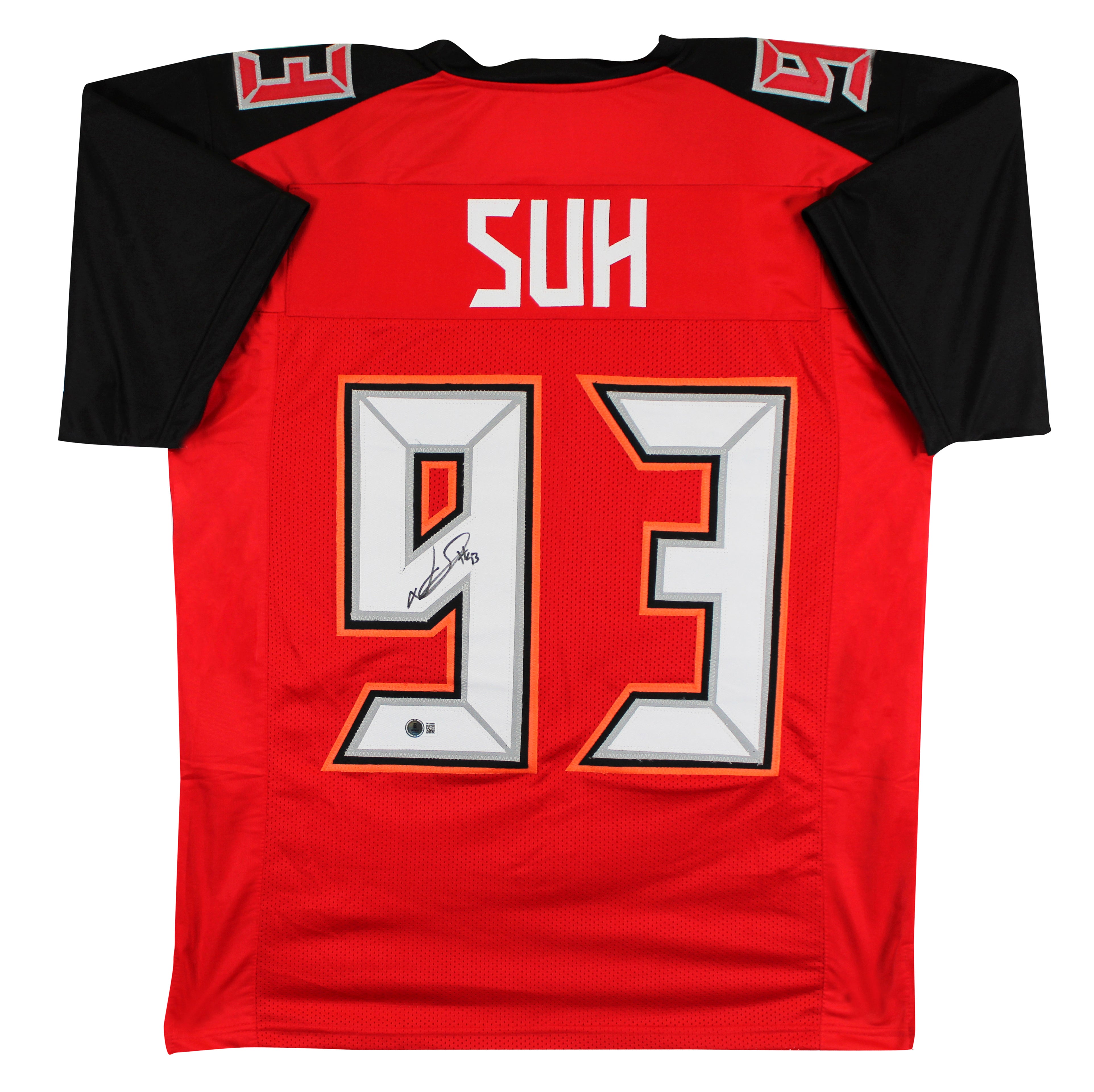 Ndamukong Suh Authentic Signed Red Pro Style Jersey Autographed BAS Witnessed
