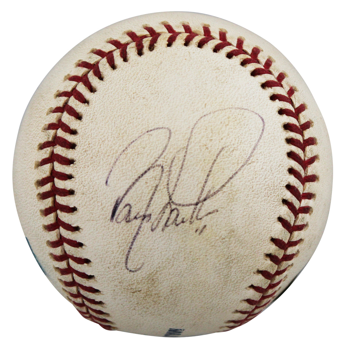 Reds Barry Larkin Authentic Signed Game Used Selig OML Baseball BAS #BV70314